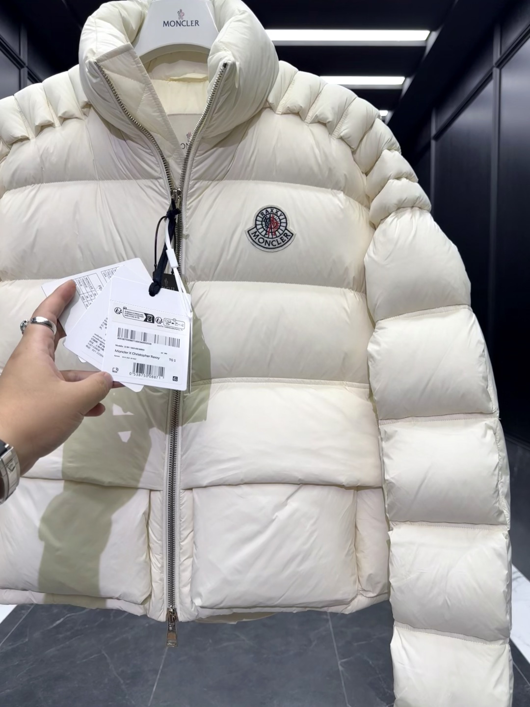 Moncler Female Down Jacket Goose Down Black Couple Style S-m-l
