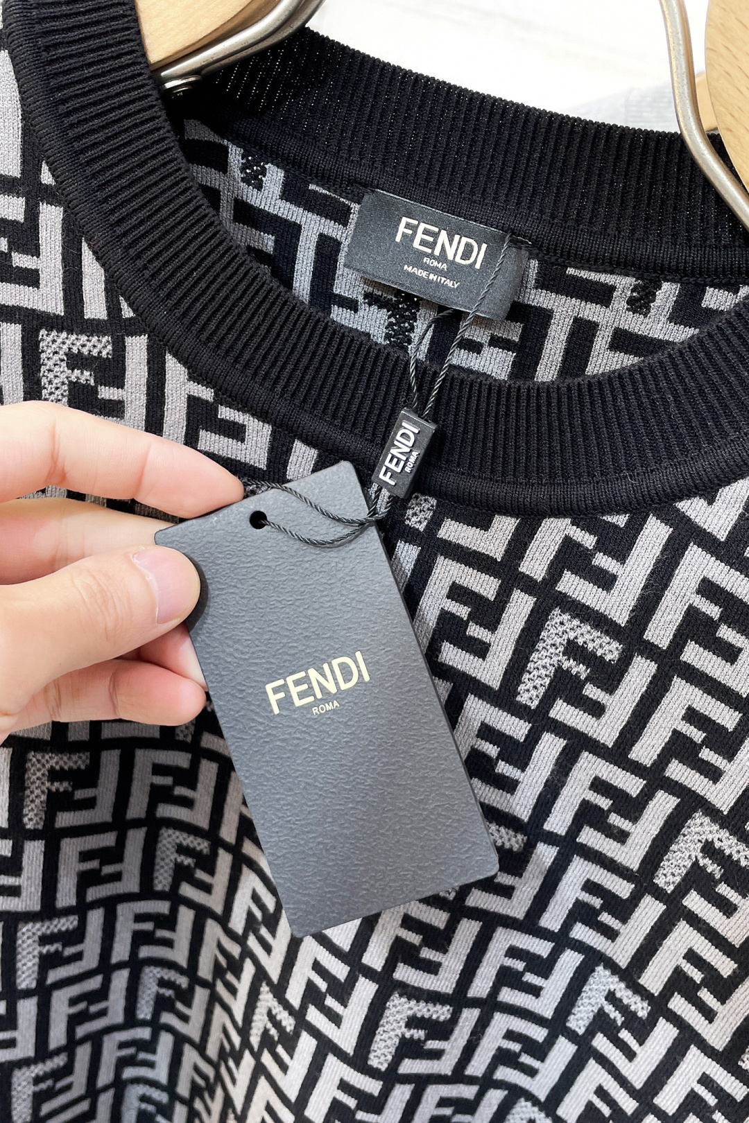 Fendi Couple Basic Clothing Knitted Black S-xl