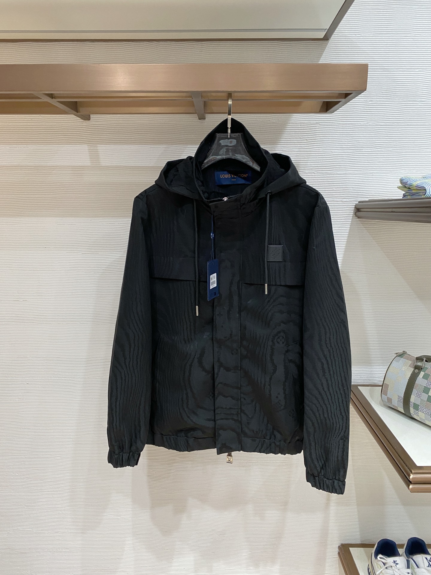 Louis Vuitton Male Jacket Black Couple Style S-m-l-xl