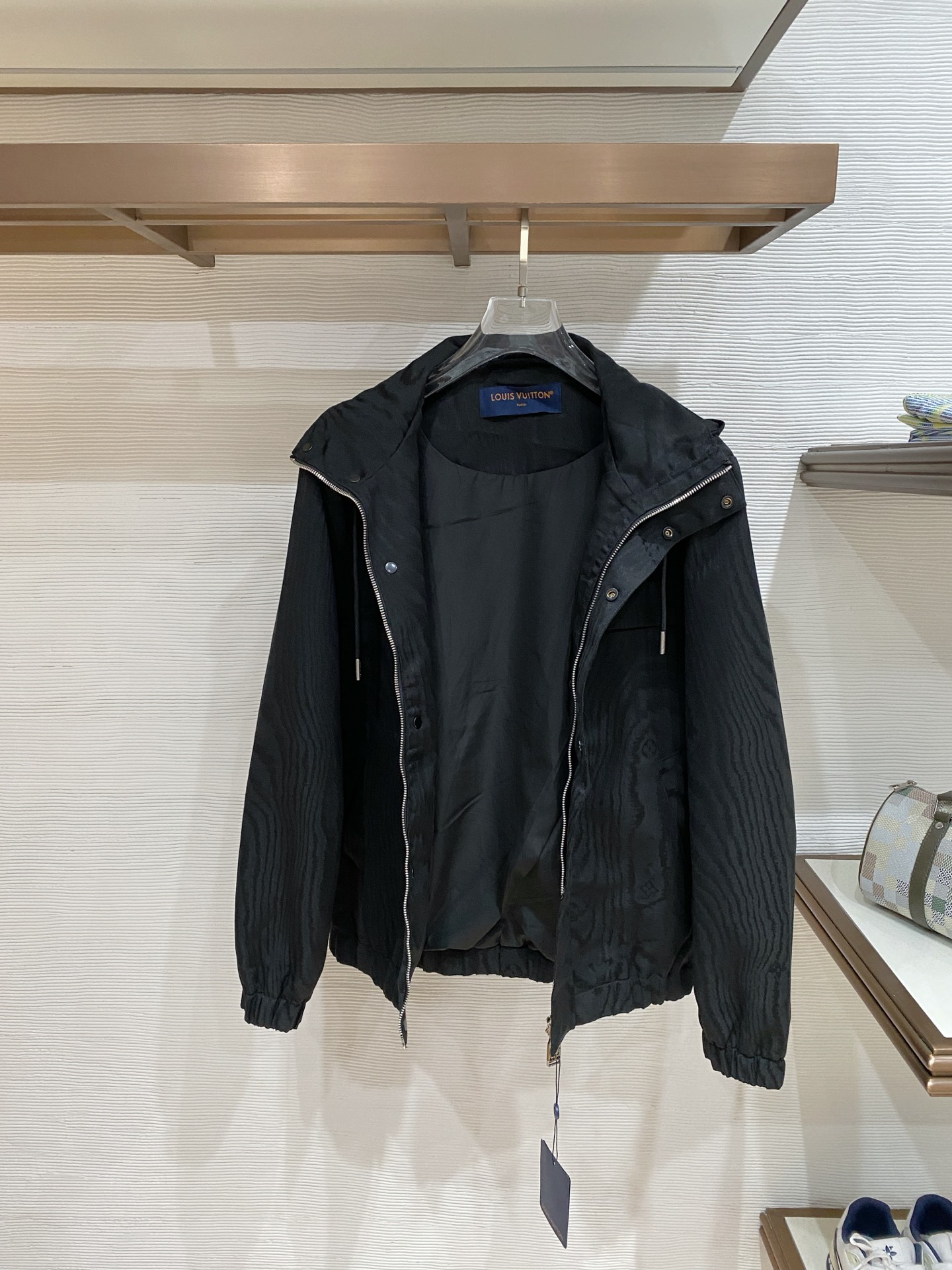 Louis Vuitton Male Jacket Black Couple Style S-m-l-xl