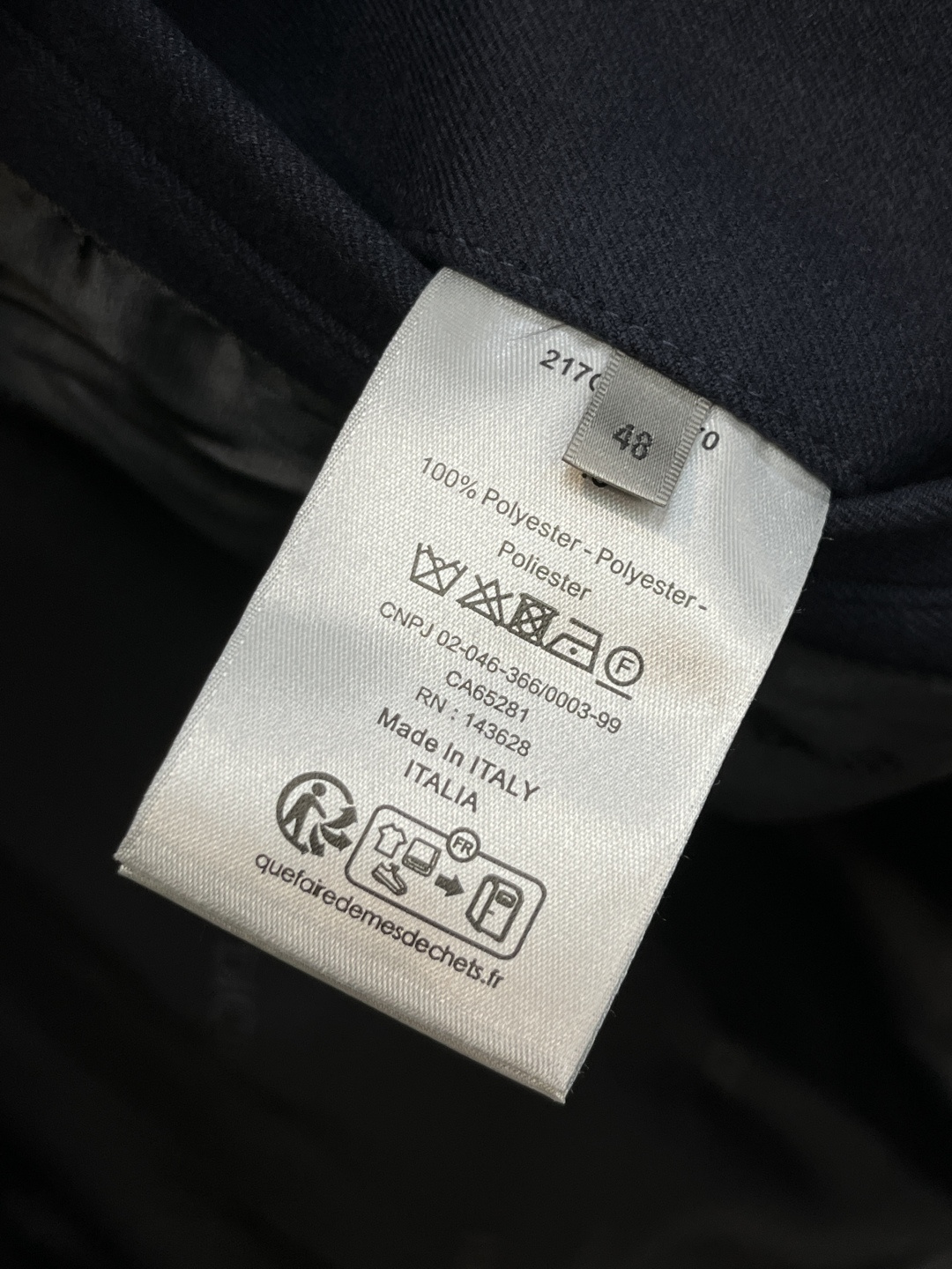 Dior Male Jacket Cotton Blue