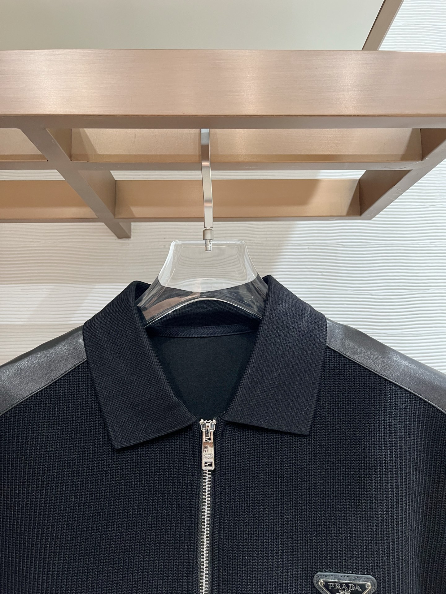 Prada Hoodie Wool Black Slim Fit M-l-xl