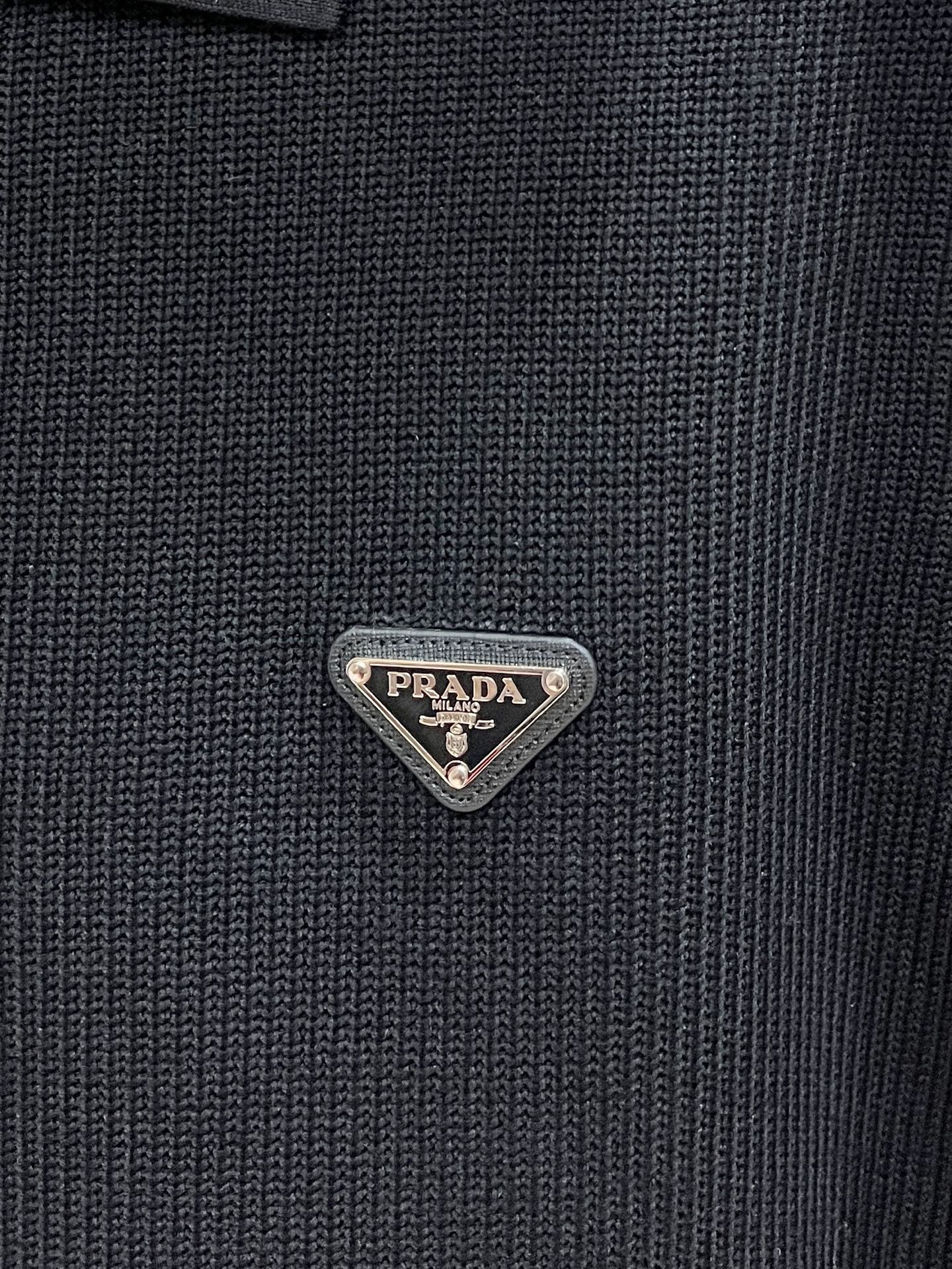 Prada Hoodie Wool Black Slim Fit M-l-xl