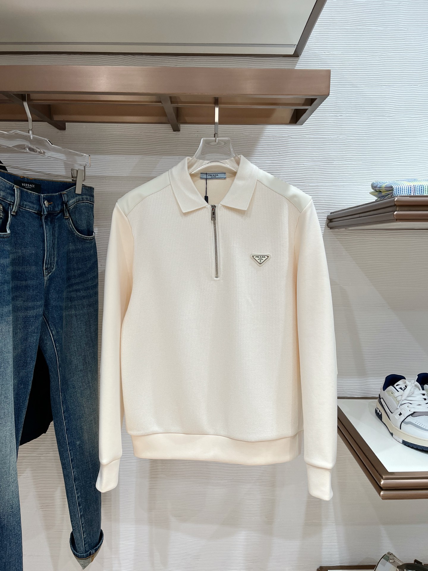 Prada Hoodie Wool Black Slim Fit M-l-xl