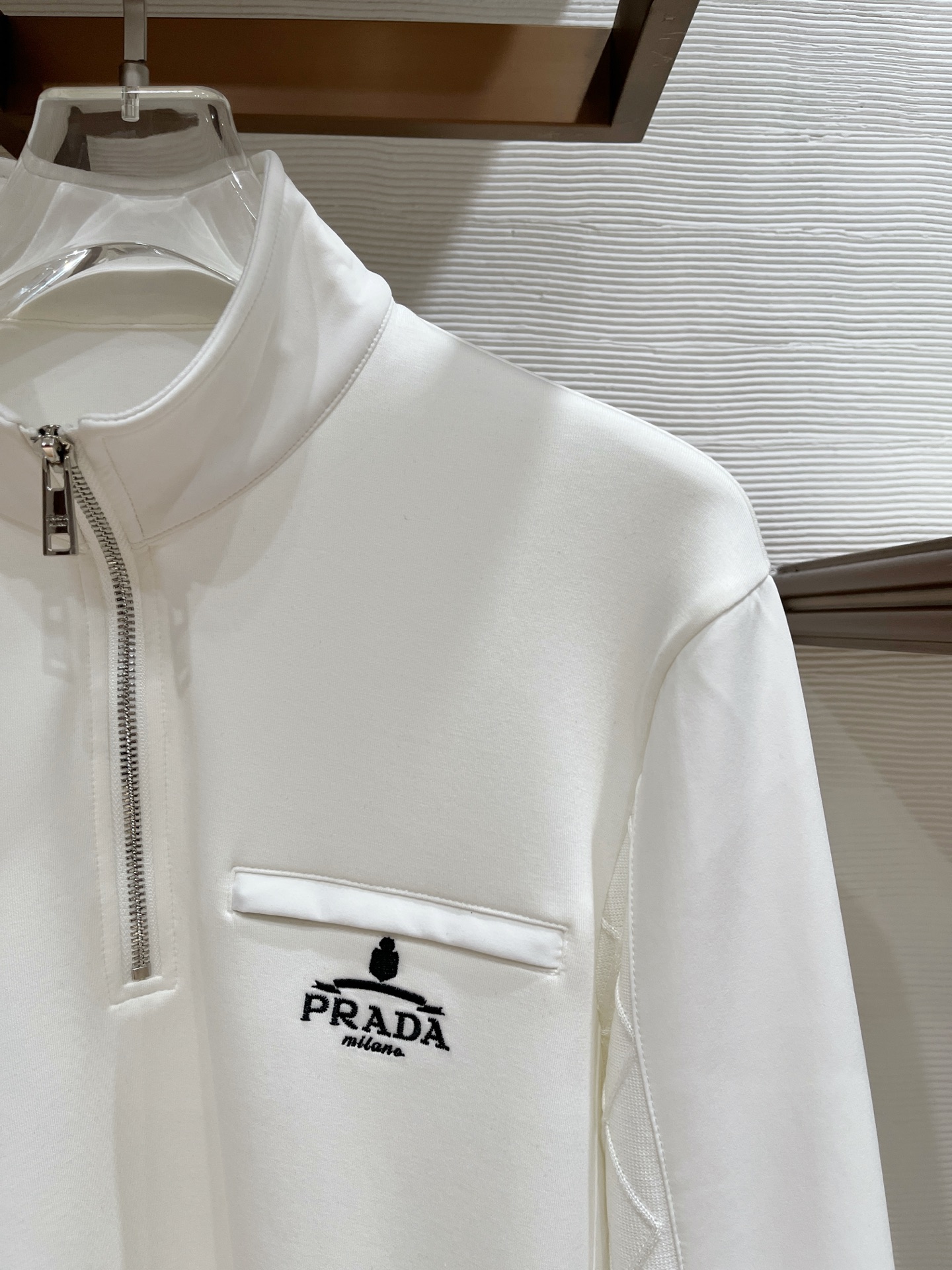 Prada Hoodie Wool Black Slim Fit M-l-xl