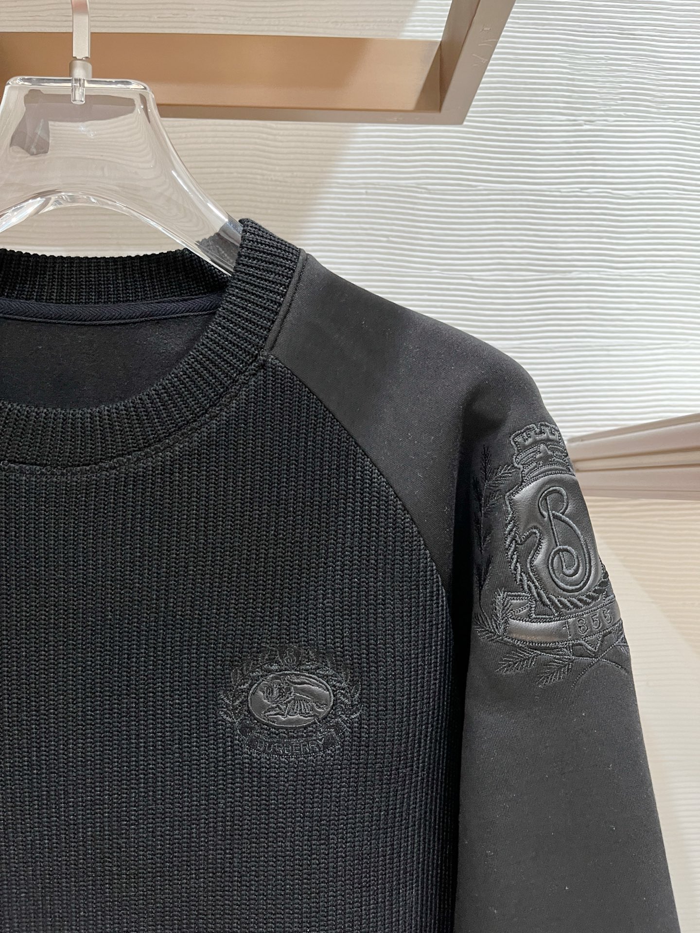 Burberry Hoodie Wool Black Slim Fit M-l-xl