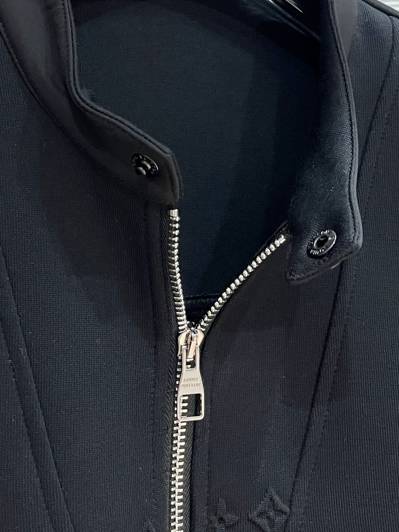 Louis Vuitton Hoodie Wool Black Slim Fit M-l-xl