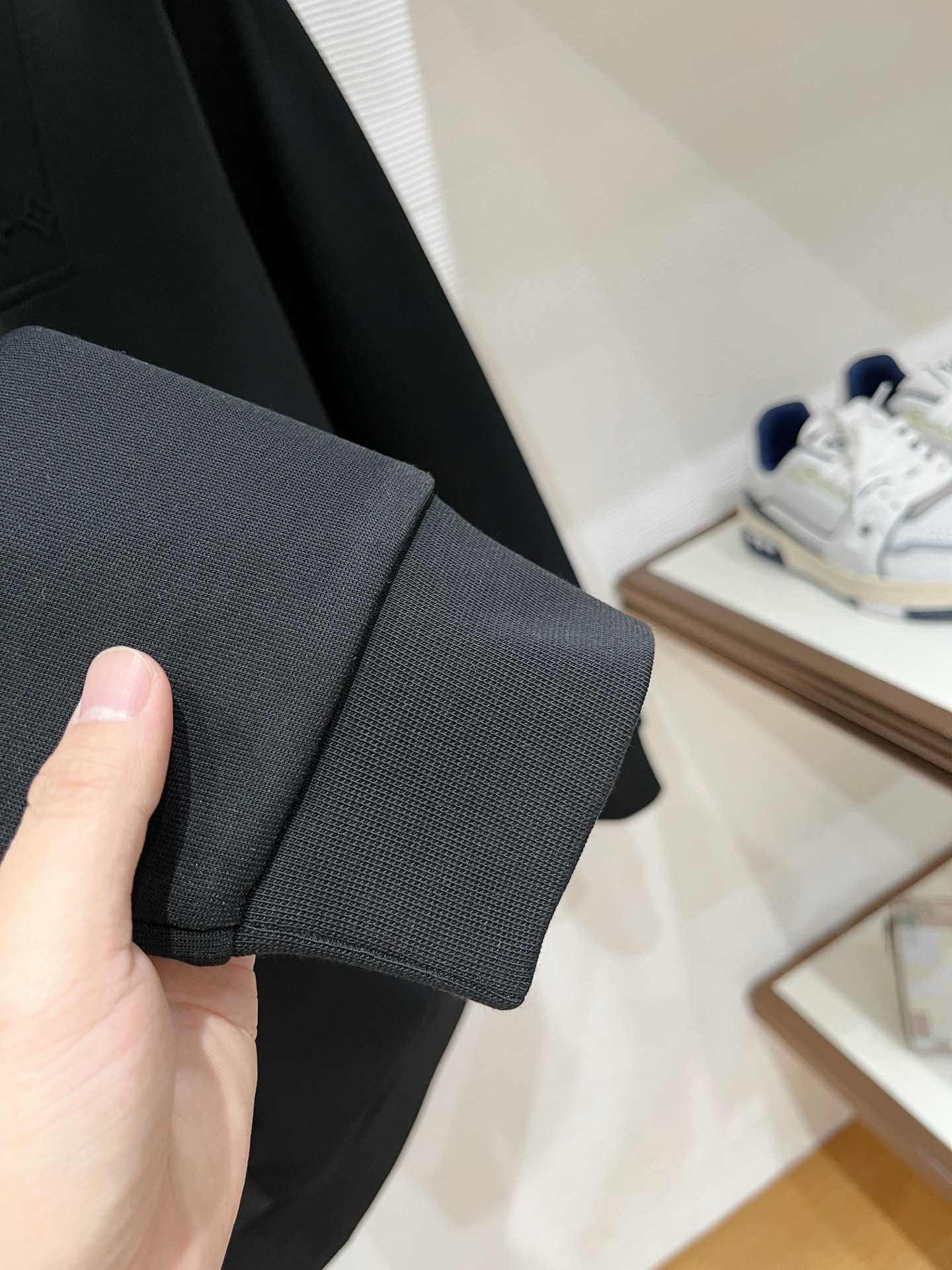 Louis Vuitton Hoodie Wool Black Slim Fit M-l-xl