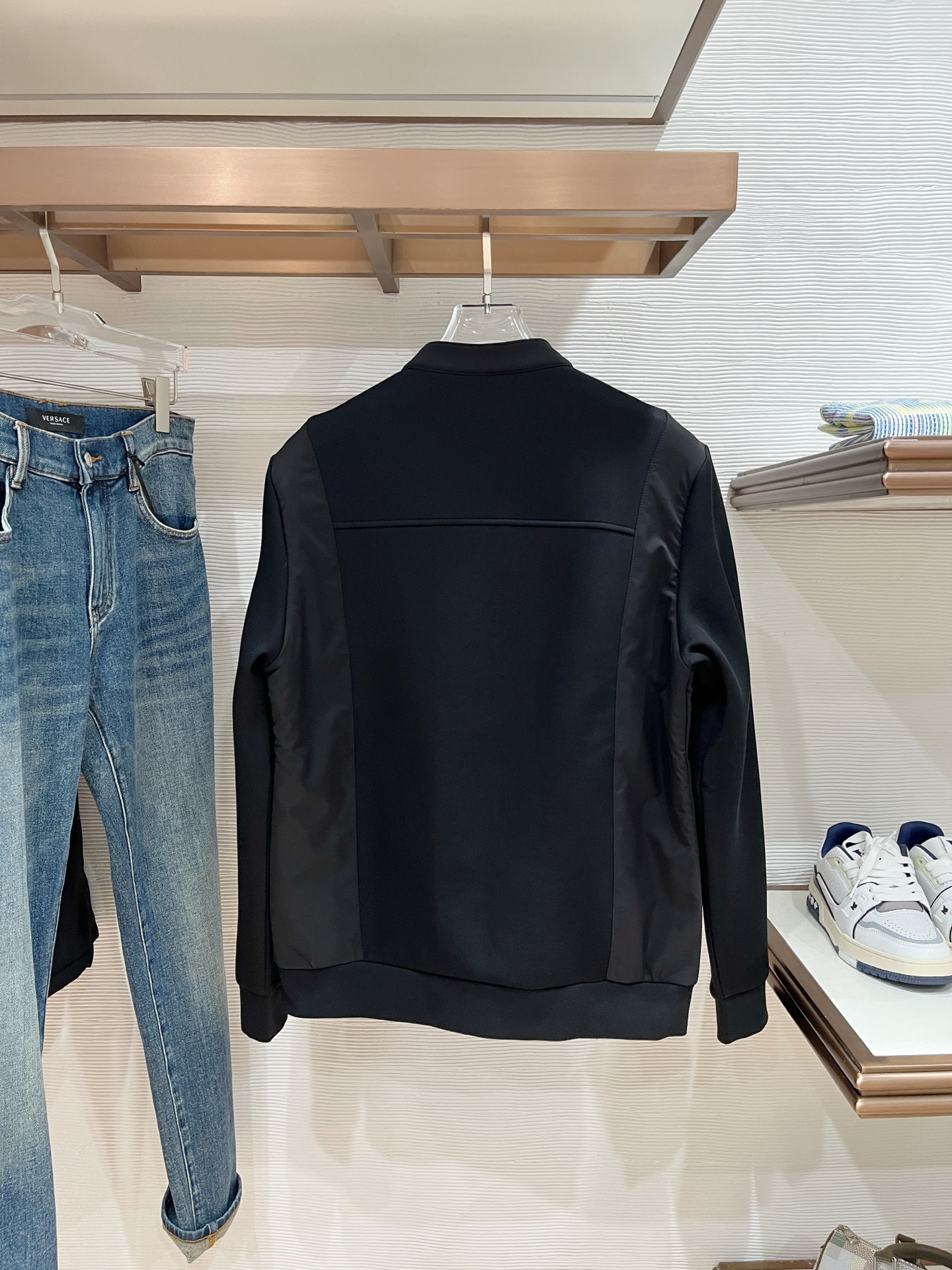 Louis Vuitton Hoodie Wool Black Slim Fit M-l-xl