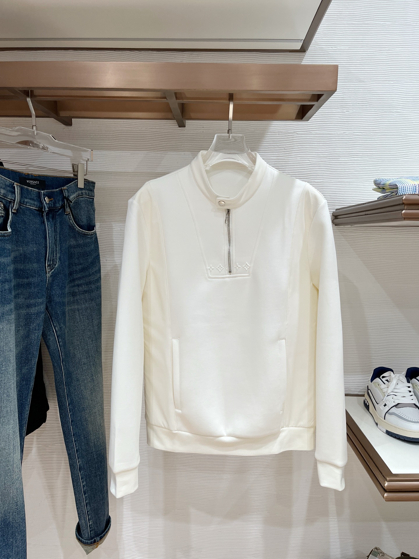 Louis Vuitton Hoodie Wool Black Slim Fit M-l-xl