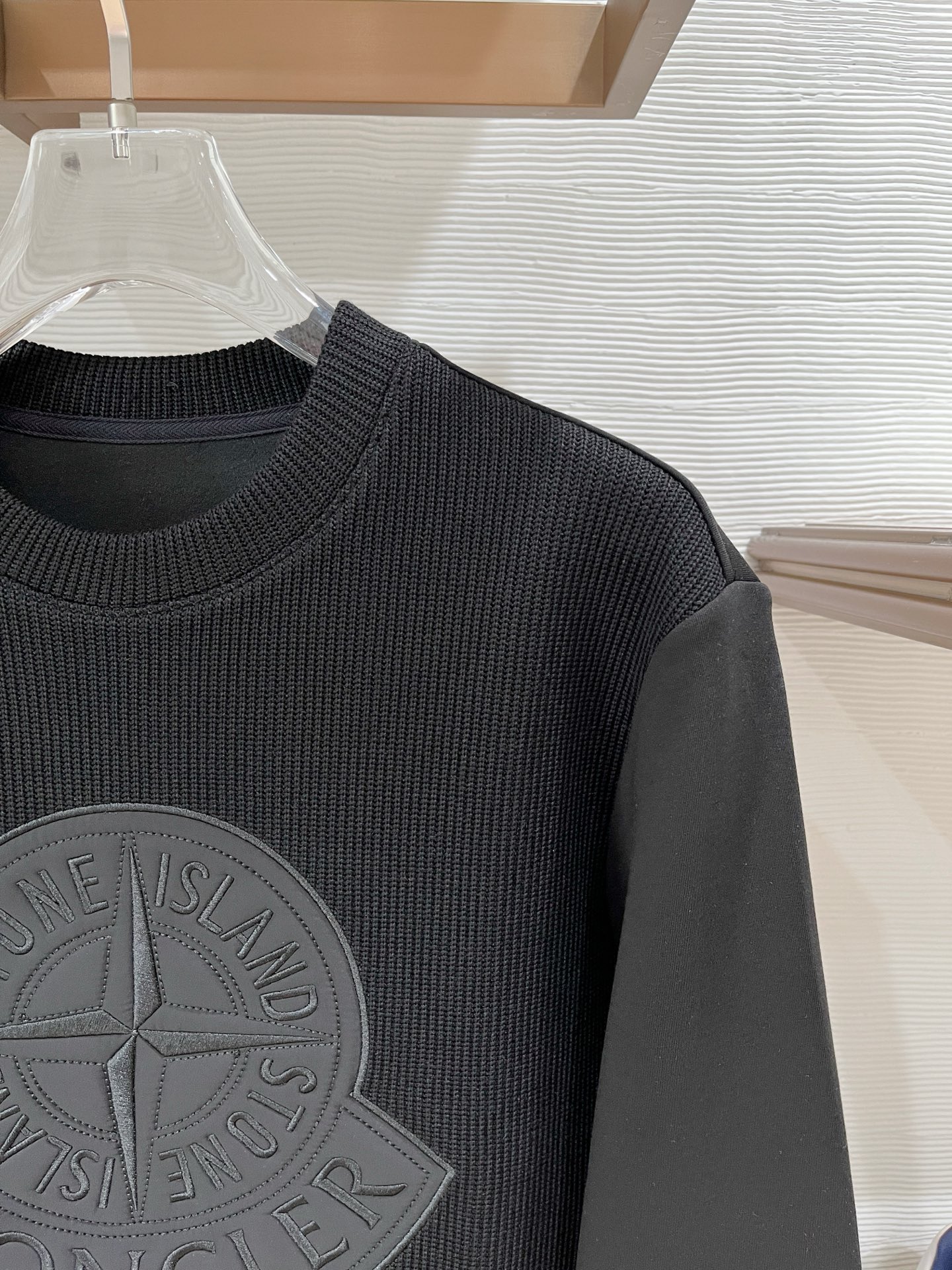 Moncler Hoodie Wool Black Slim Fit M-l-xl