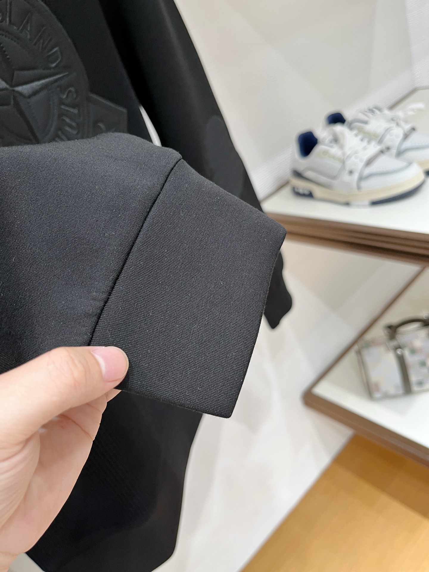 Moncler Hoodie Wool Black Slim Fit M-l-xl