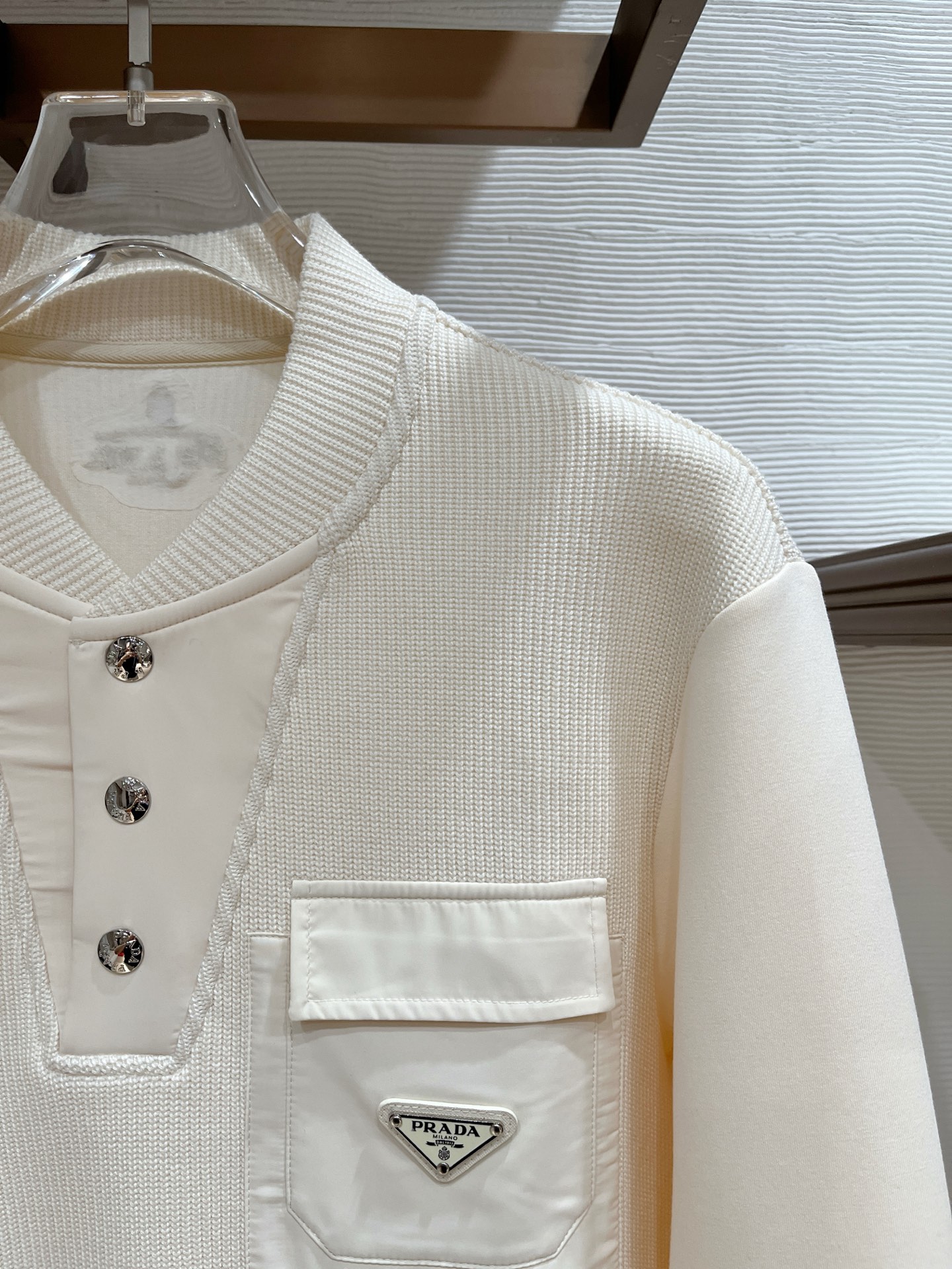 Prada Hoodie Wool Black Slim Fit M-l-xl