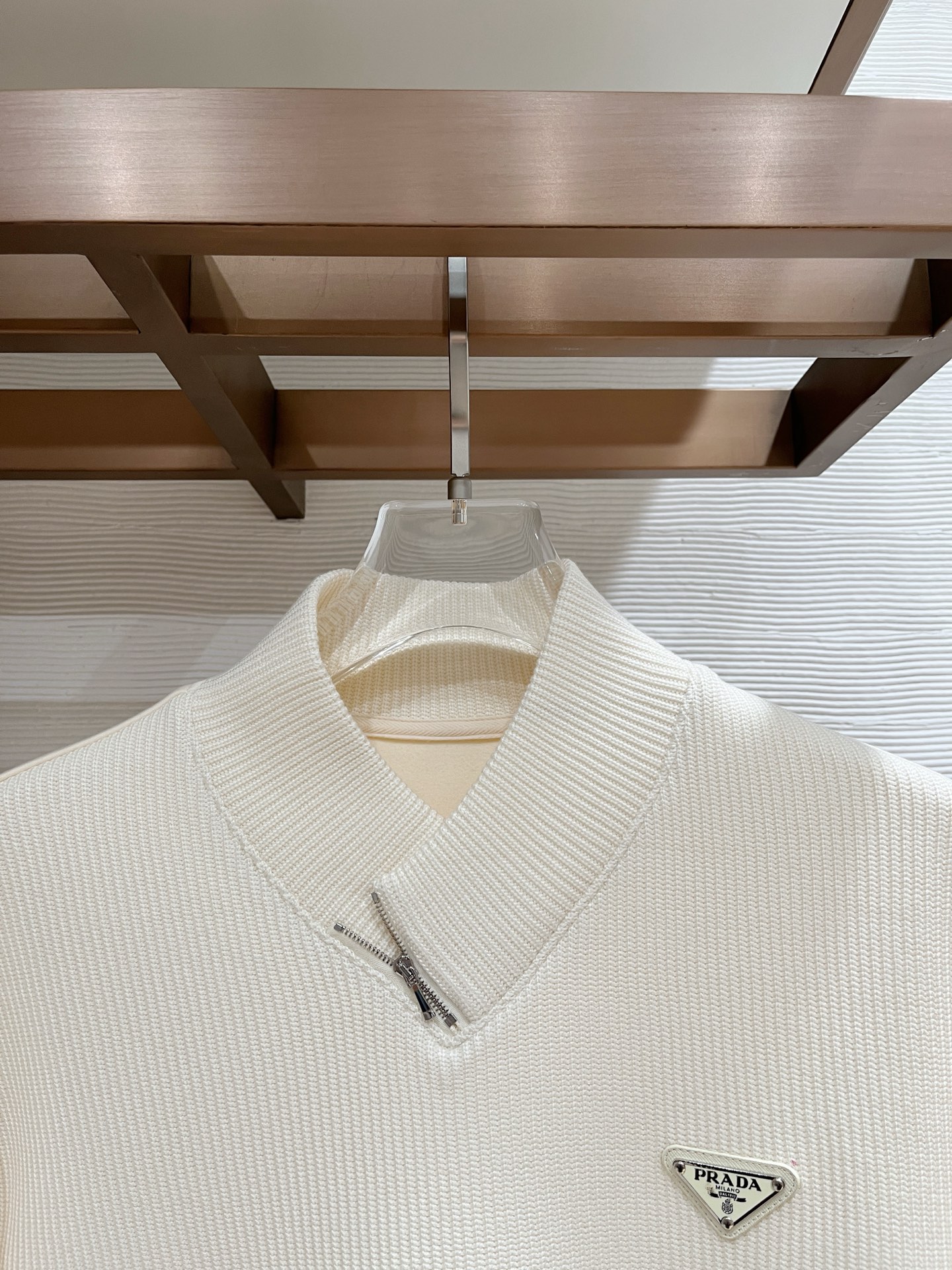 Prada Hoodie Wool Black Slim Fit M-l-xl