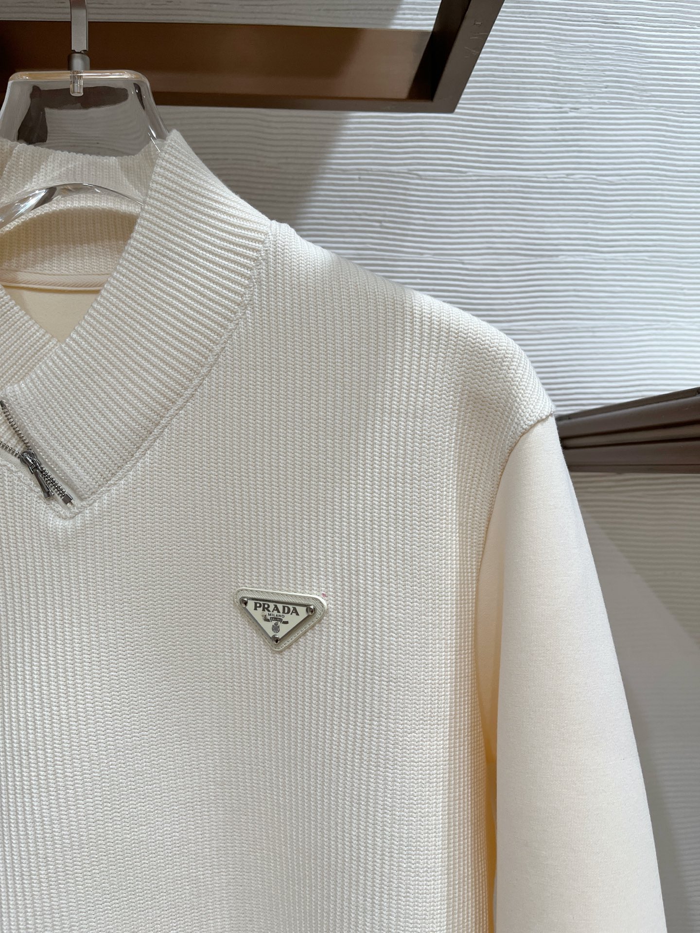 Prada Hoodie Wool Black Slim Fit M-l-xl