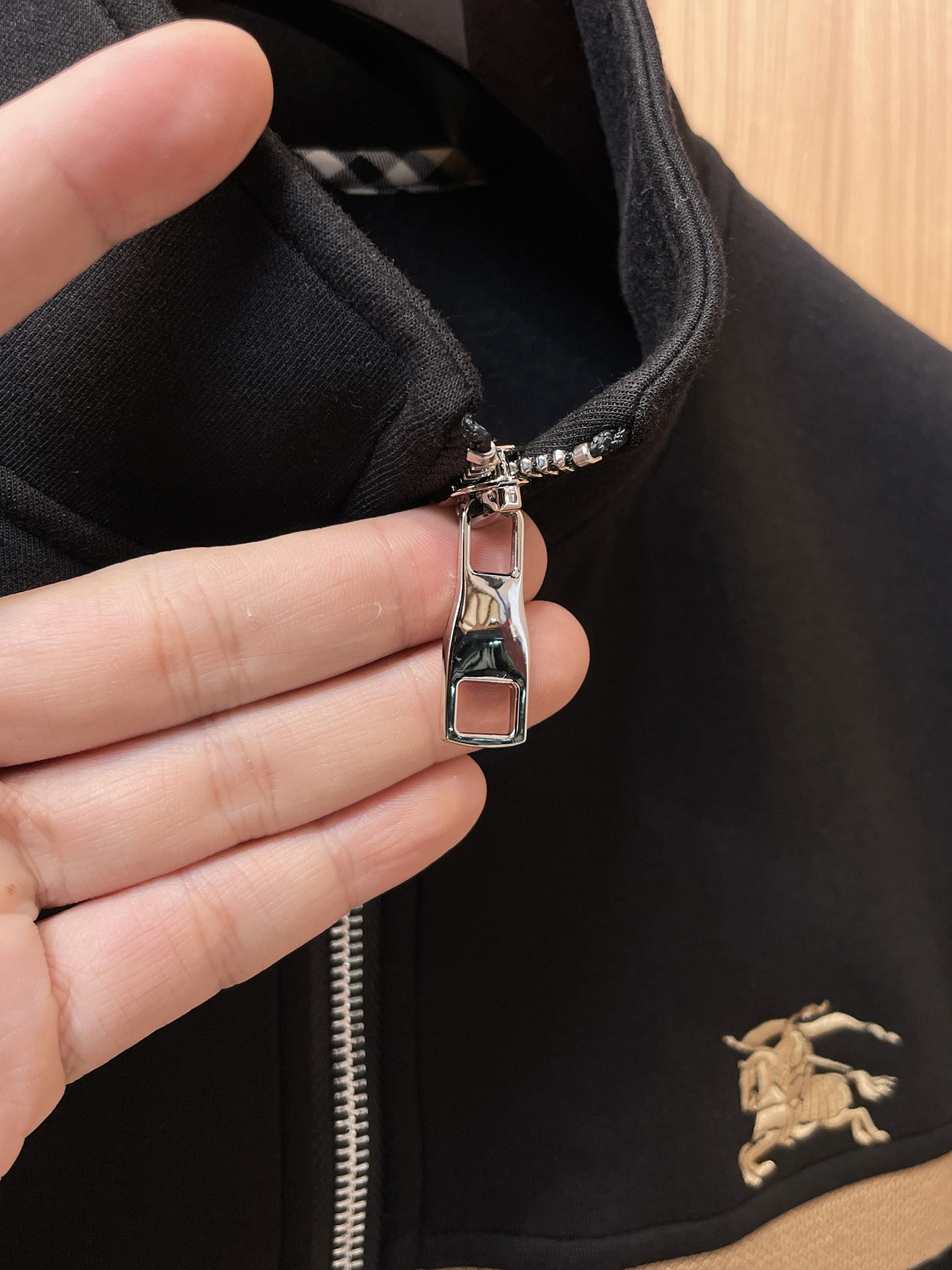 Burberry Hoodie Wool Black Slim Fit M-l-xl