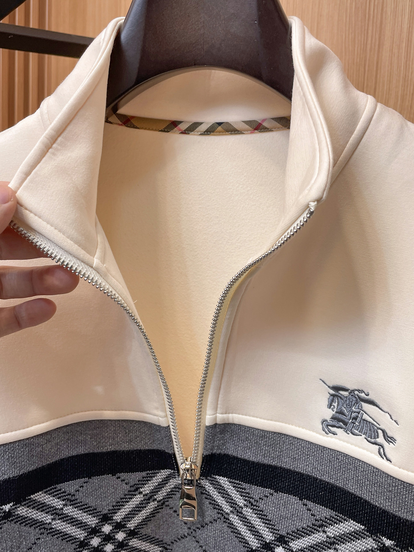 Burberry Hoodie Wool Black Slim Fit M-l-xl