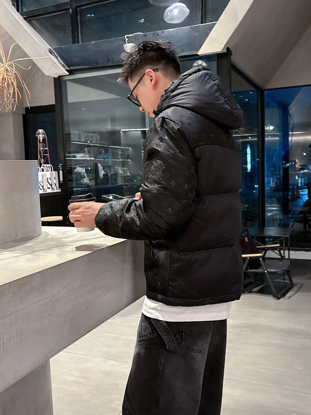 Louis Vuitton Down Jacket Goose Down Black S-m-l-xl