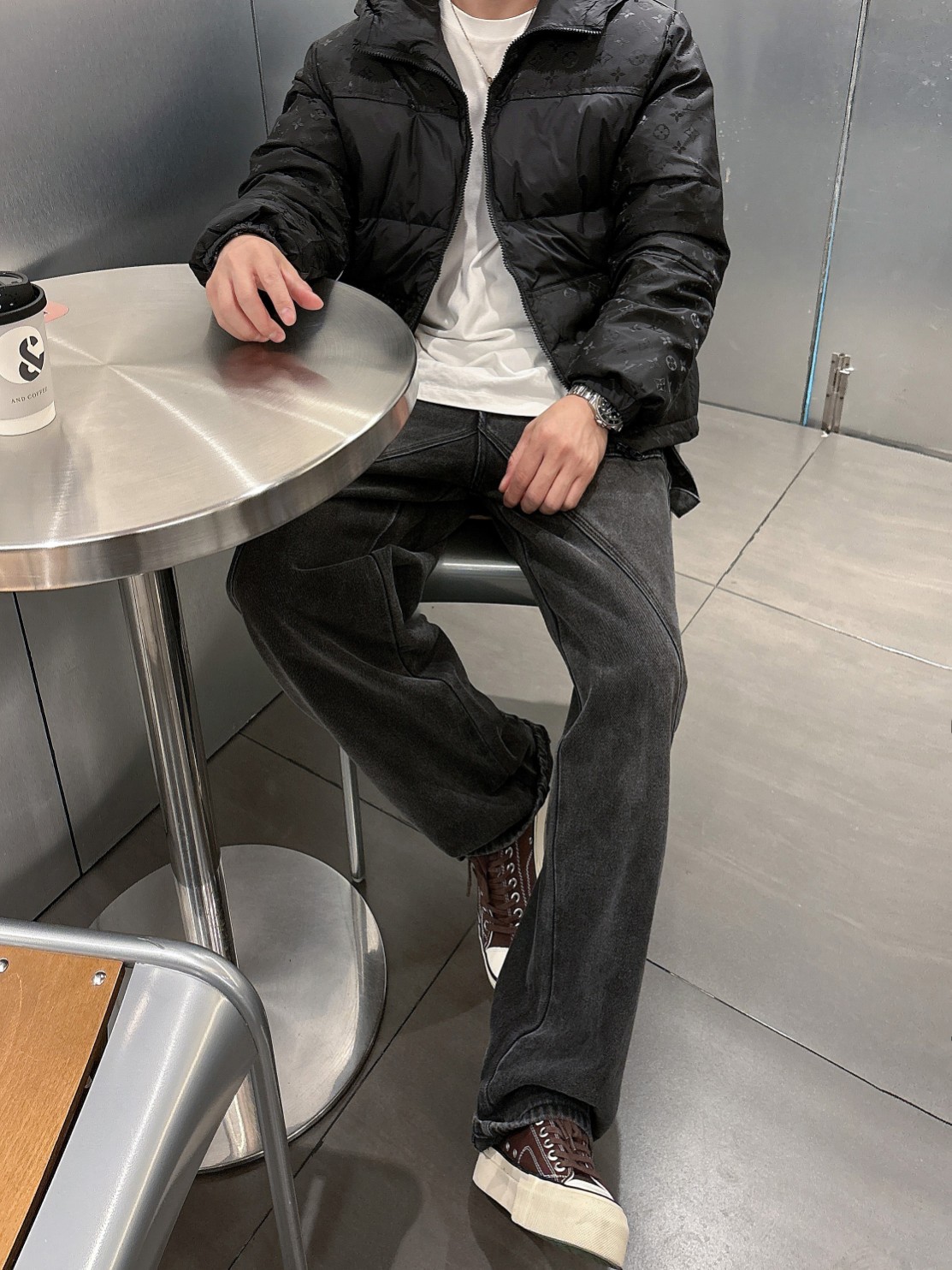 Louis Vuitton Down Jacket Goose Down Black S-m-l-xl