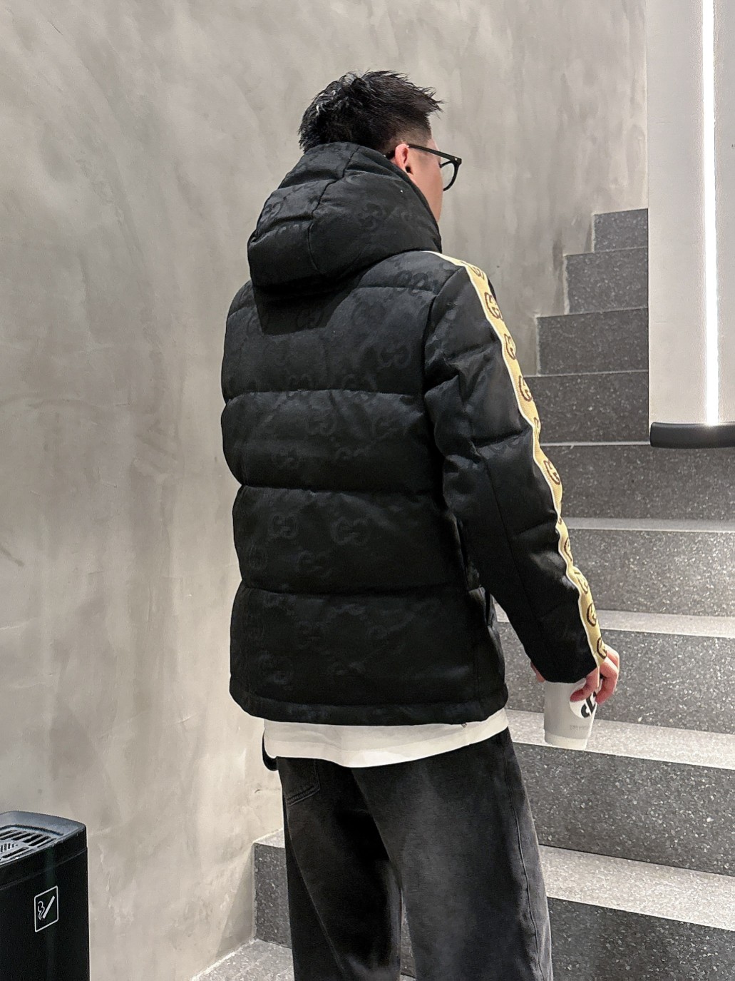 Gucci Down Jacket Goose Down Black S-m-l-xl