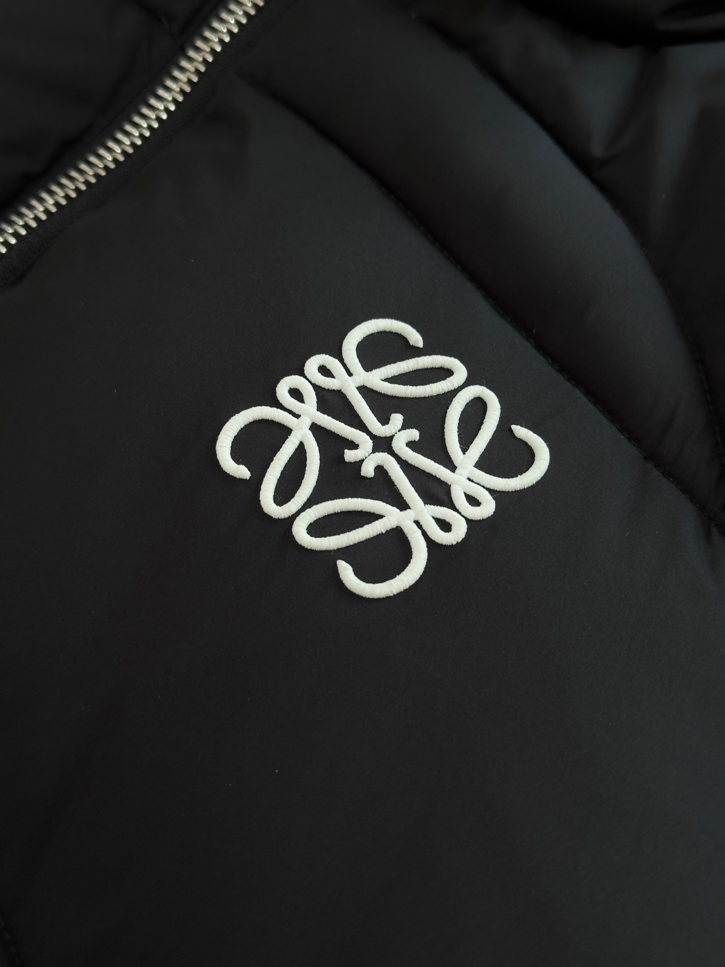 Loewe Couple Down Jacket Polyester Black Hooded S-m-l-xl