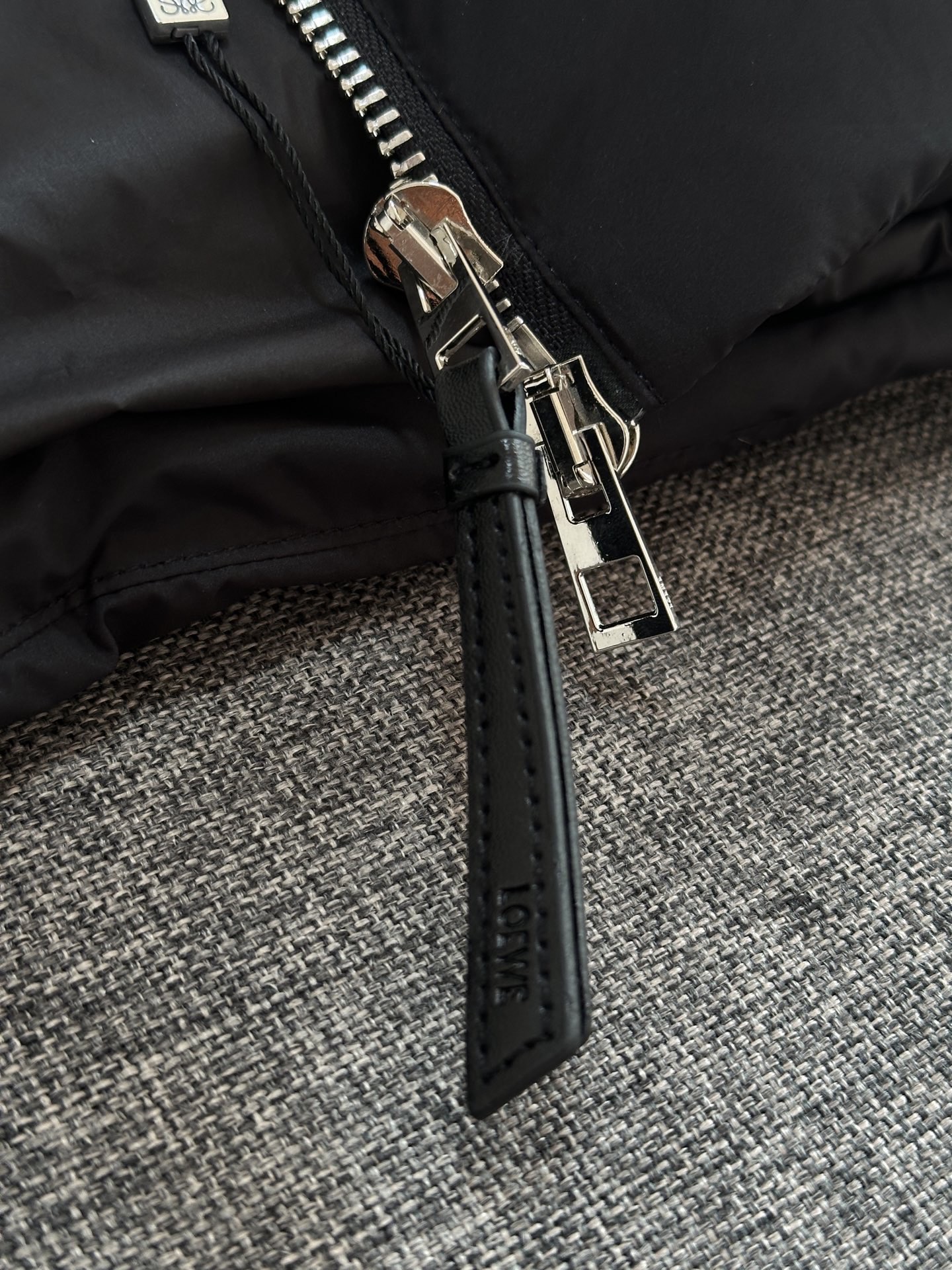 Loewe Couple Down Jacket Polyester Black Hooded S-m-l-xl