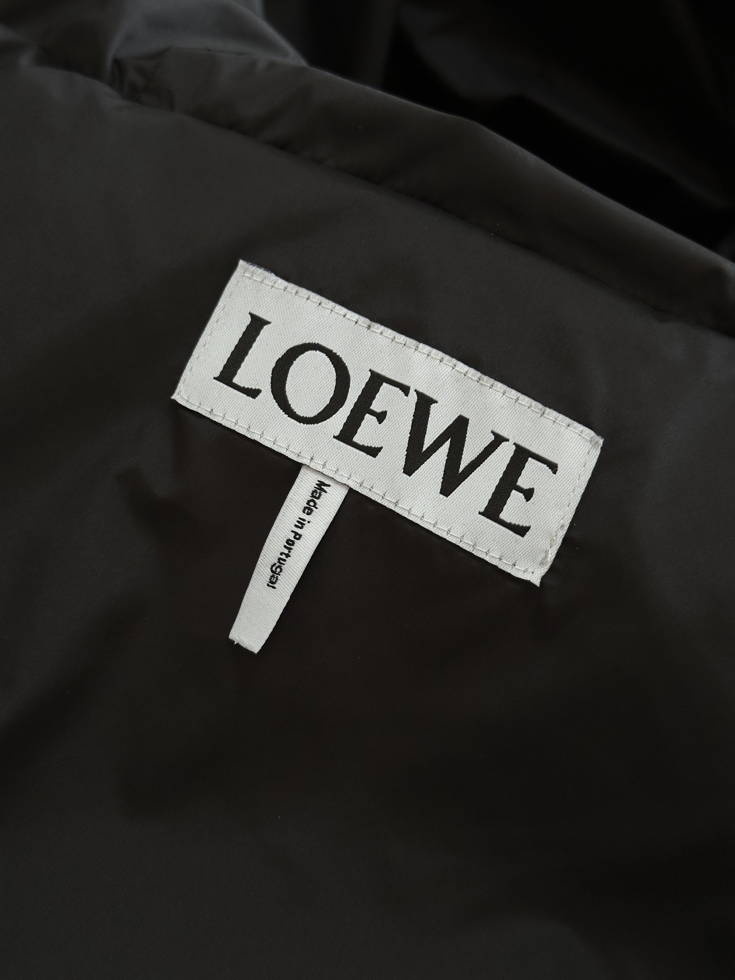 Loewe Couple Down Jacket Polyester Black Hooded S-m-l-xl