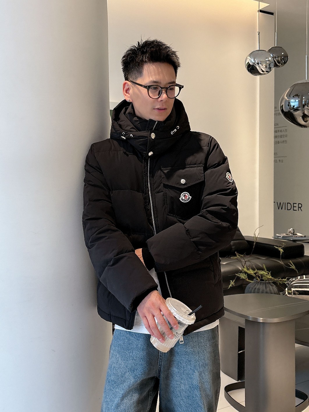 Moncler Down Jacket Goose Down Black S-m-l-xl