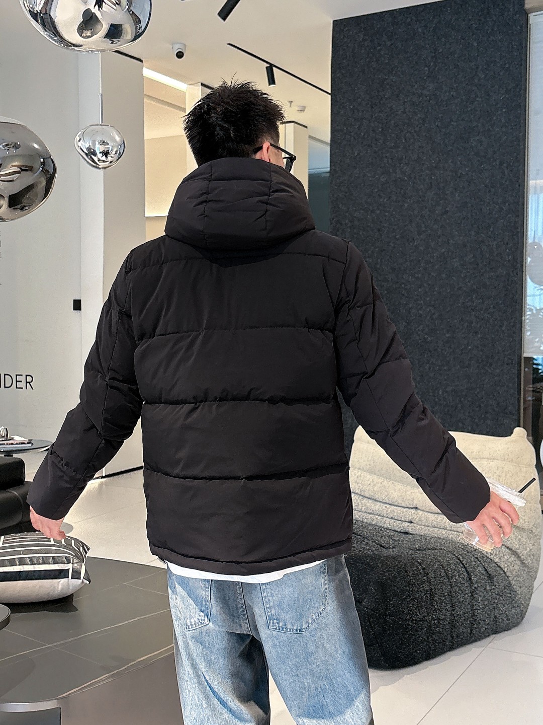 Moncler Down Jacket Goose Down Black S-m-l-xl