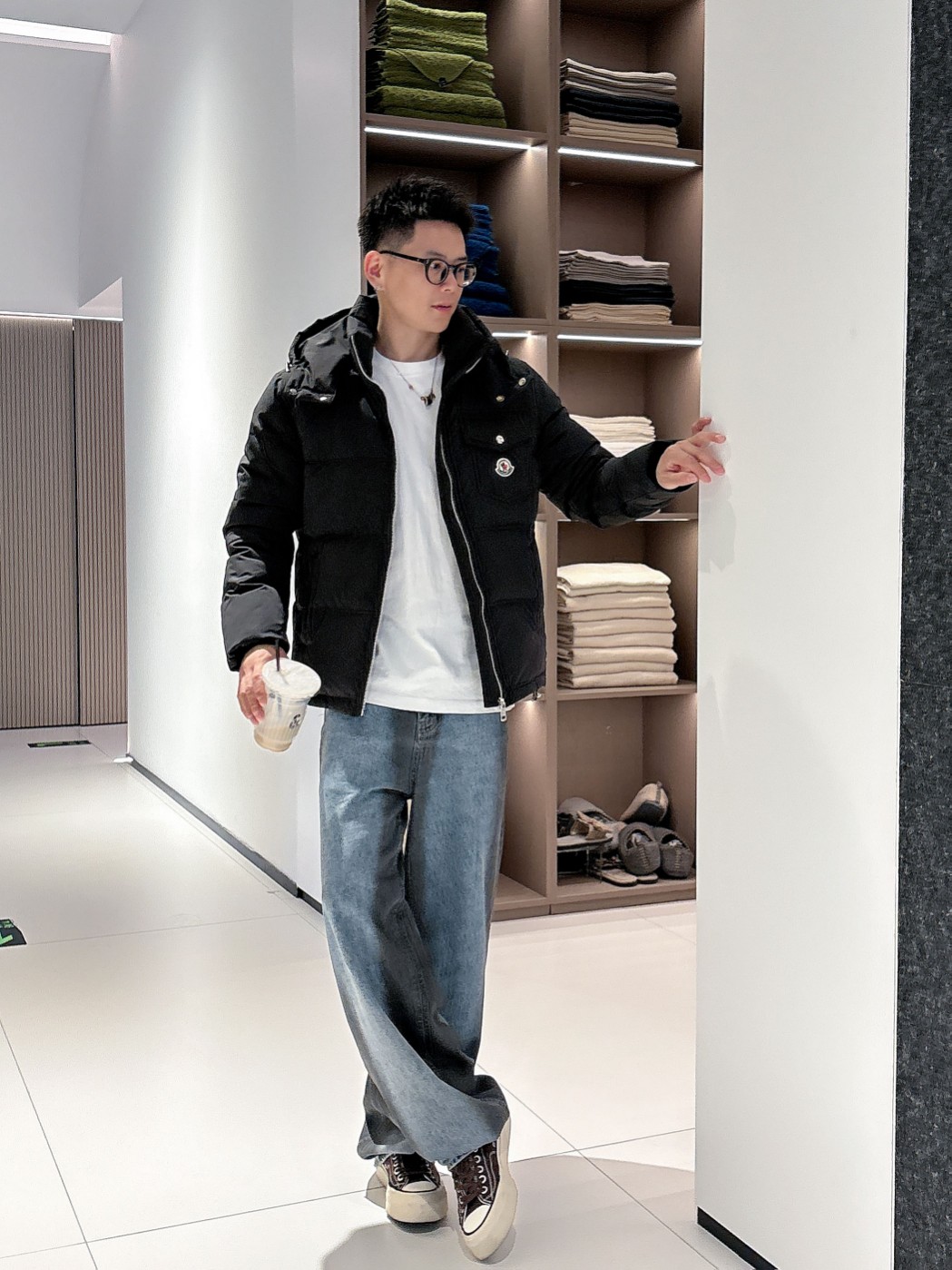 Moncler Down Jacket Goose Down Black S-m-l-xl