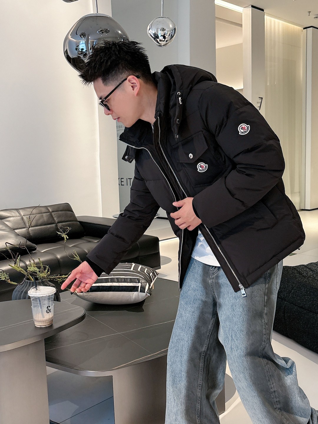 Moncler Down Jacket Goose Down Black S-m-l-xl