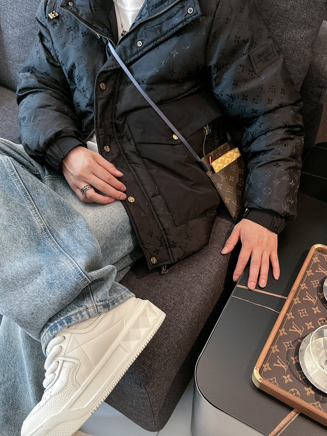 Louis Vuitton Down Jacket Goose Down Black S-m-l-xl