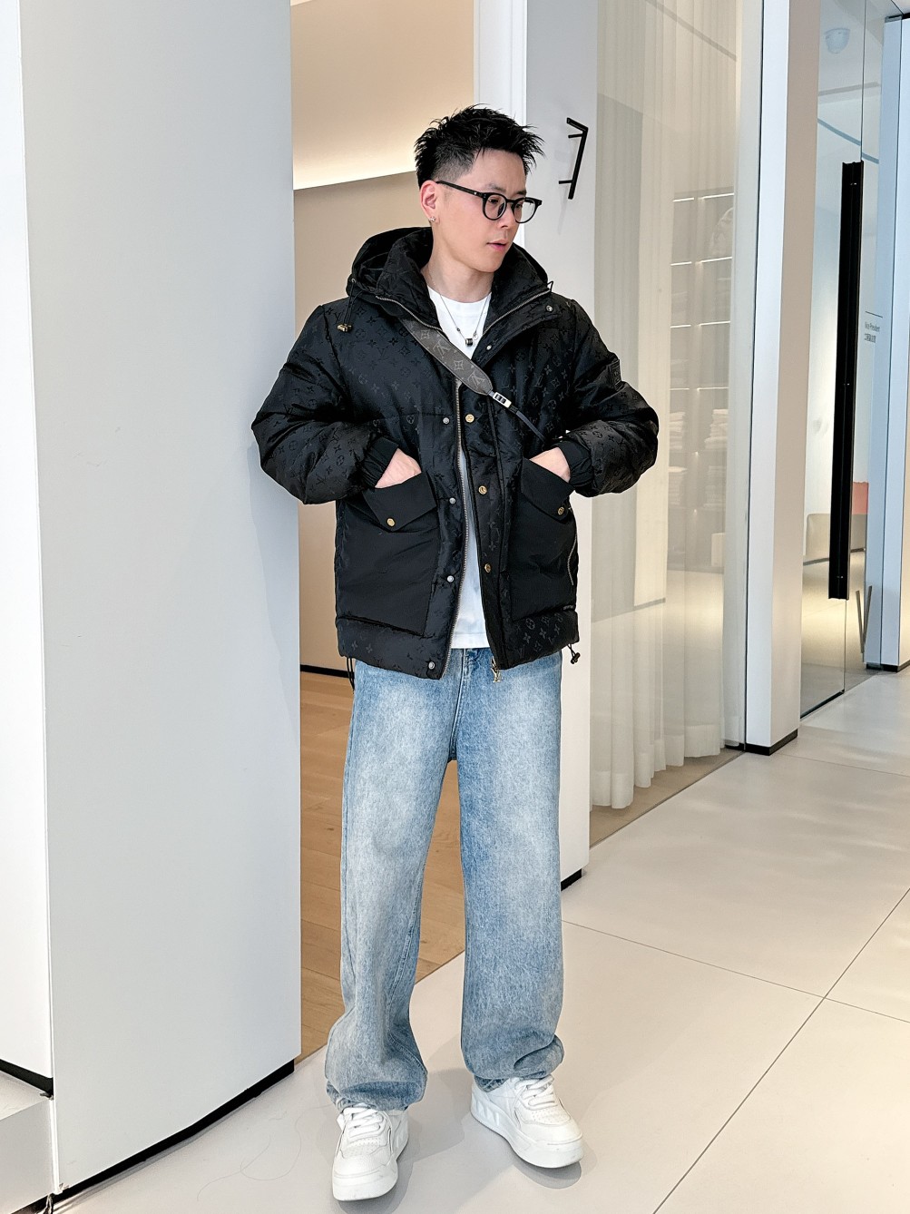 Louis Vuitton Down Jacket Goose Down Black S-m-l-xl