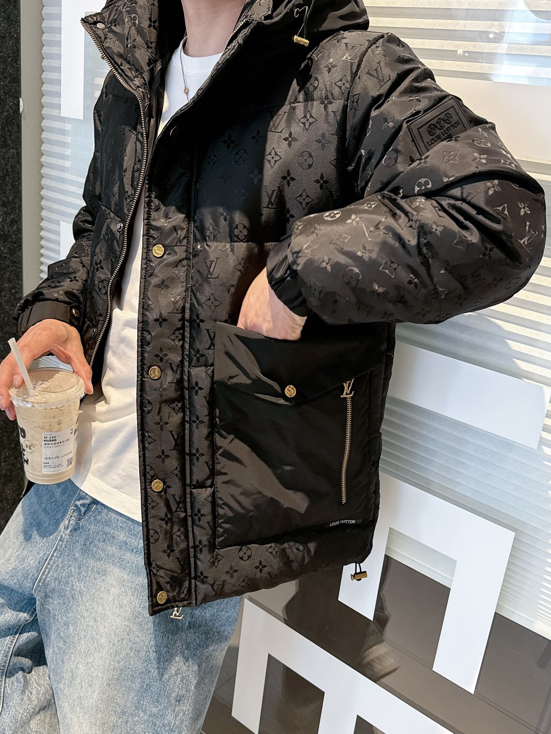 Louis Vuitton Down Jacket Goose Down Black S-m-l-xl