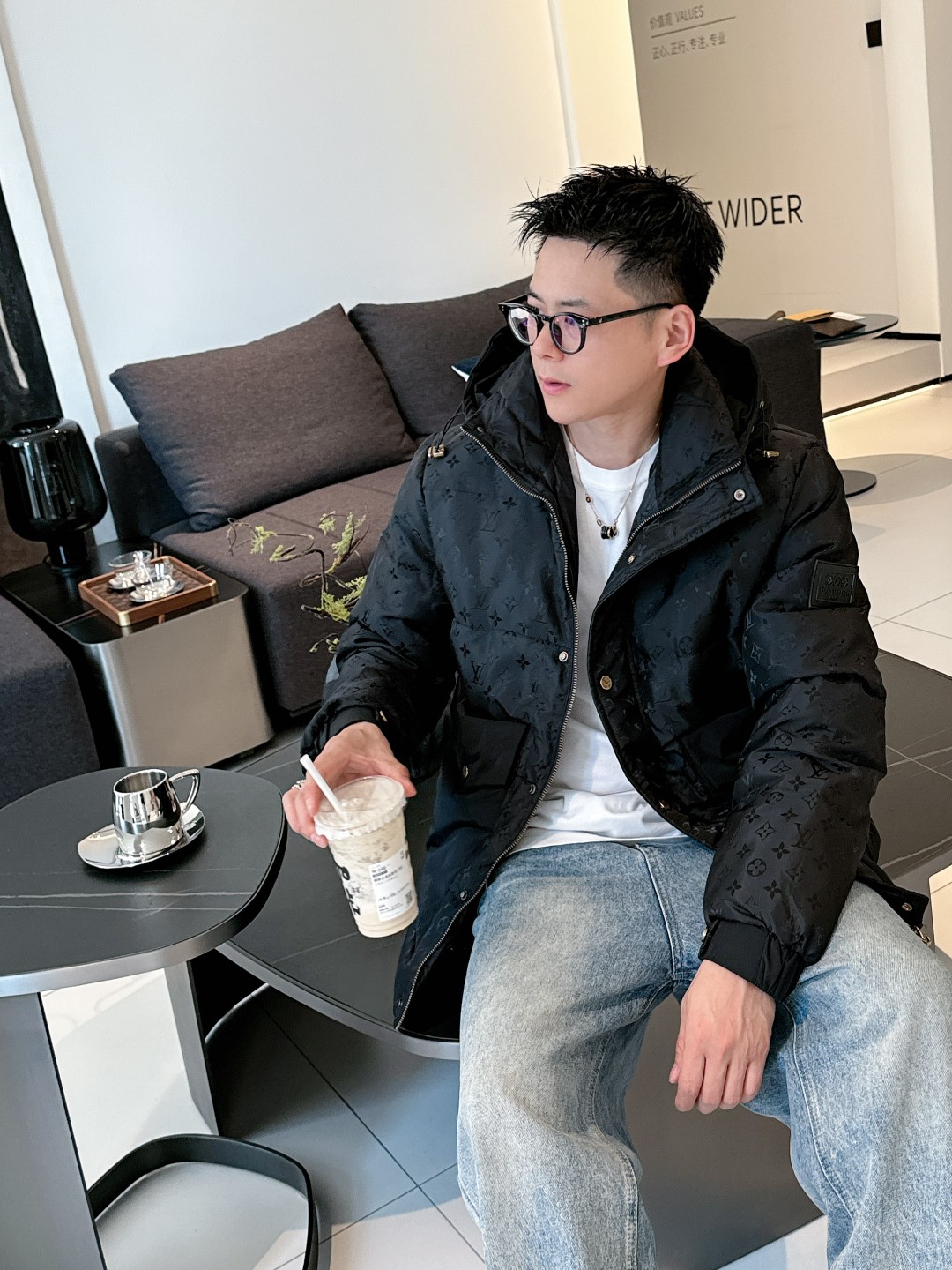 Louis Vuitton Down Jacket Goose Down Black S-m-l-xl