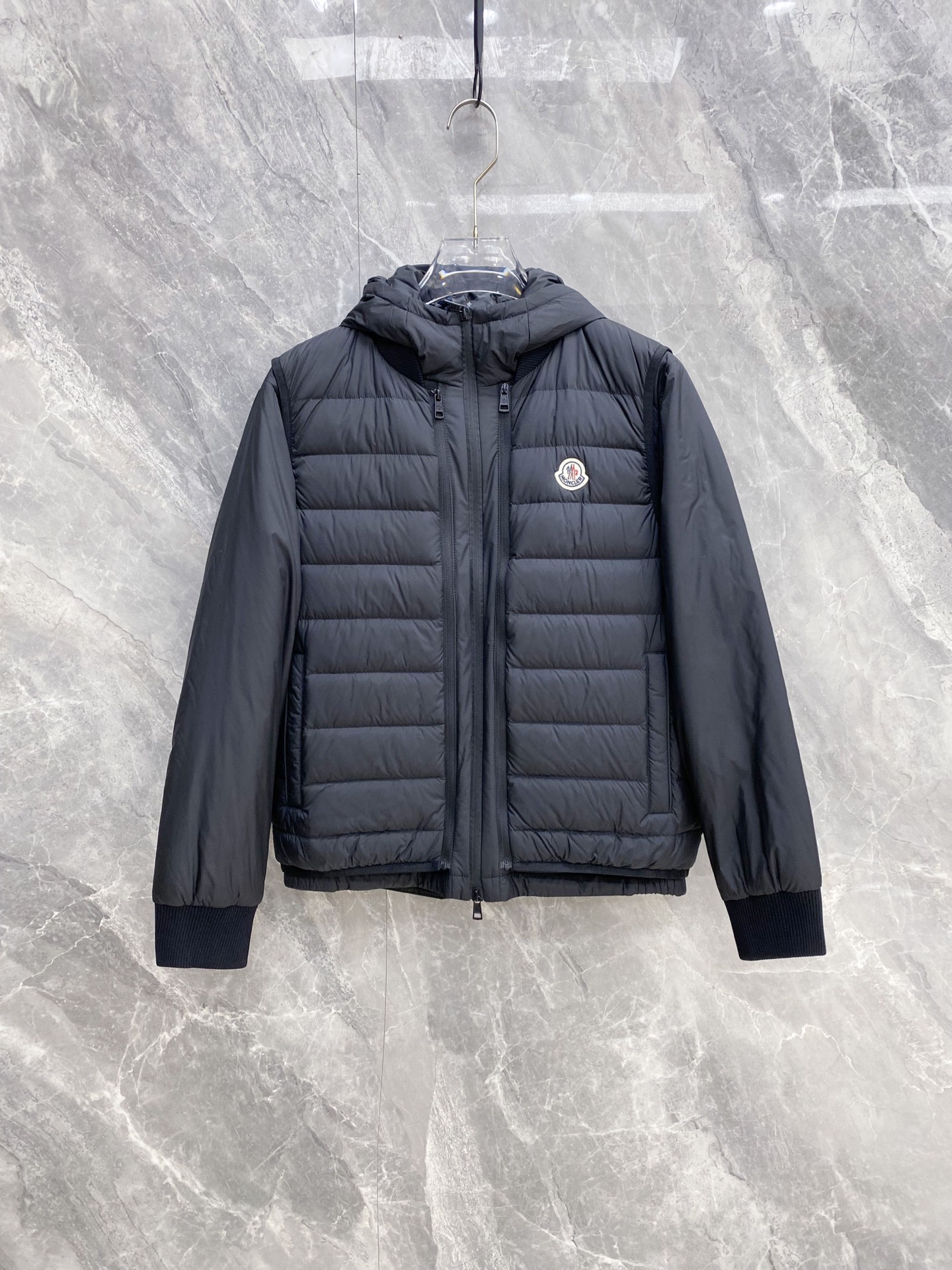 Moncler Vest Black Hooded M-l-54-48-56-50-52