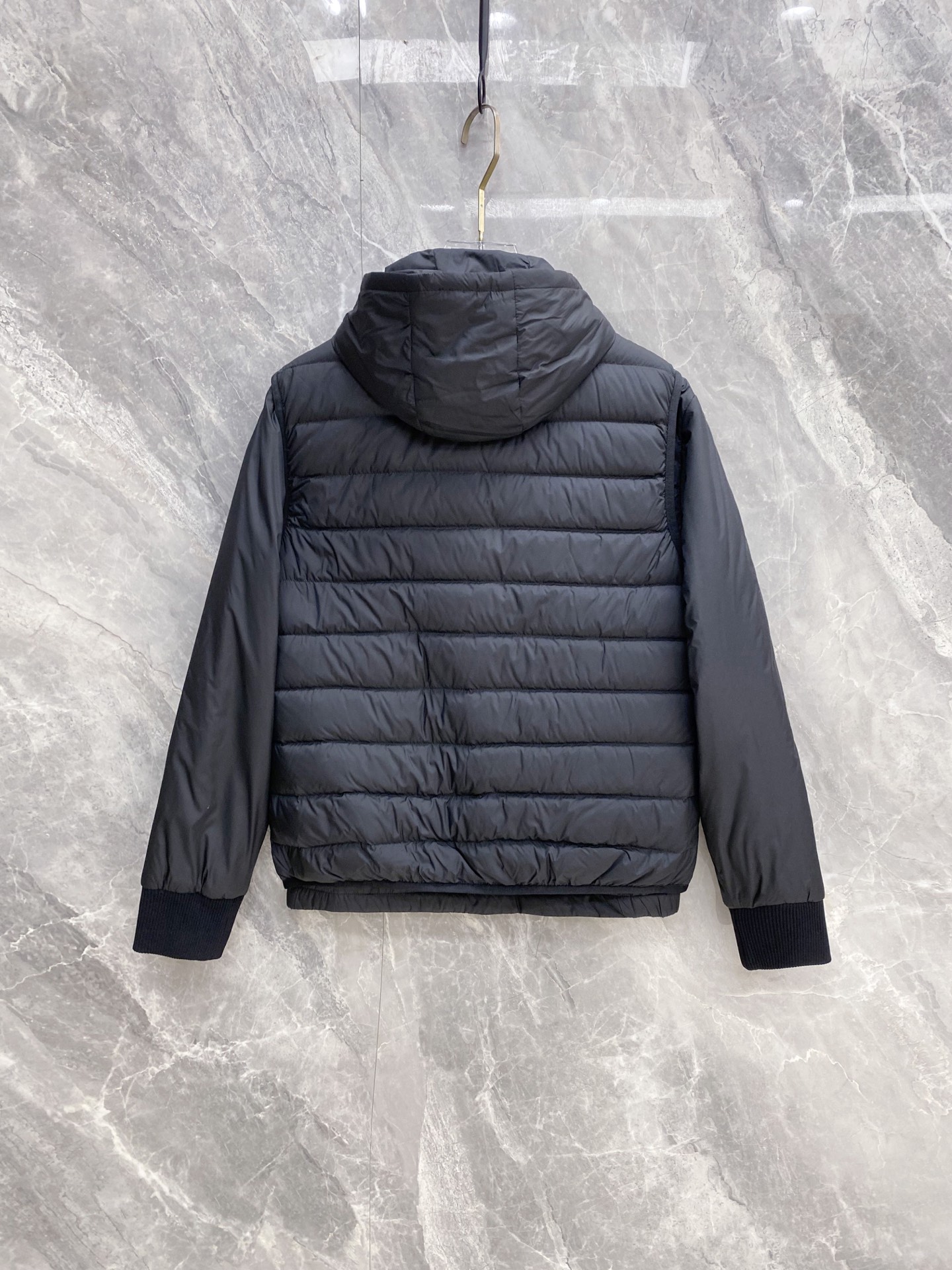 Moncler Vest Black Hooded M-l-54-48-56-50-52