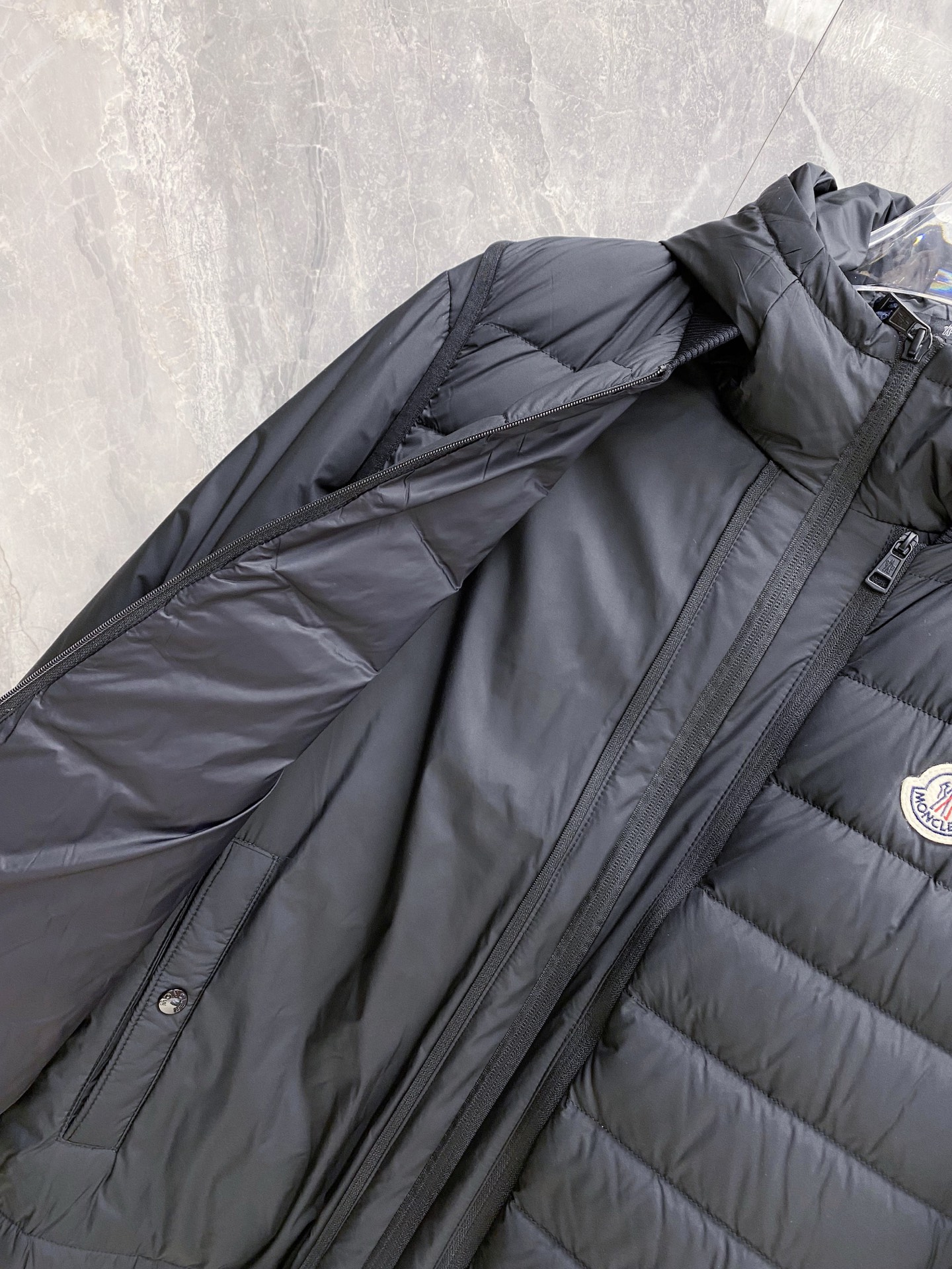 Moncler Vest Black Hooded M-l-54-48-56-50-52