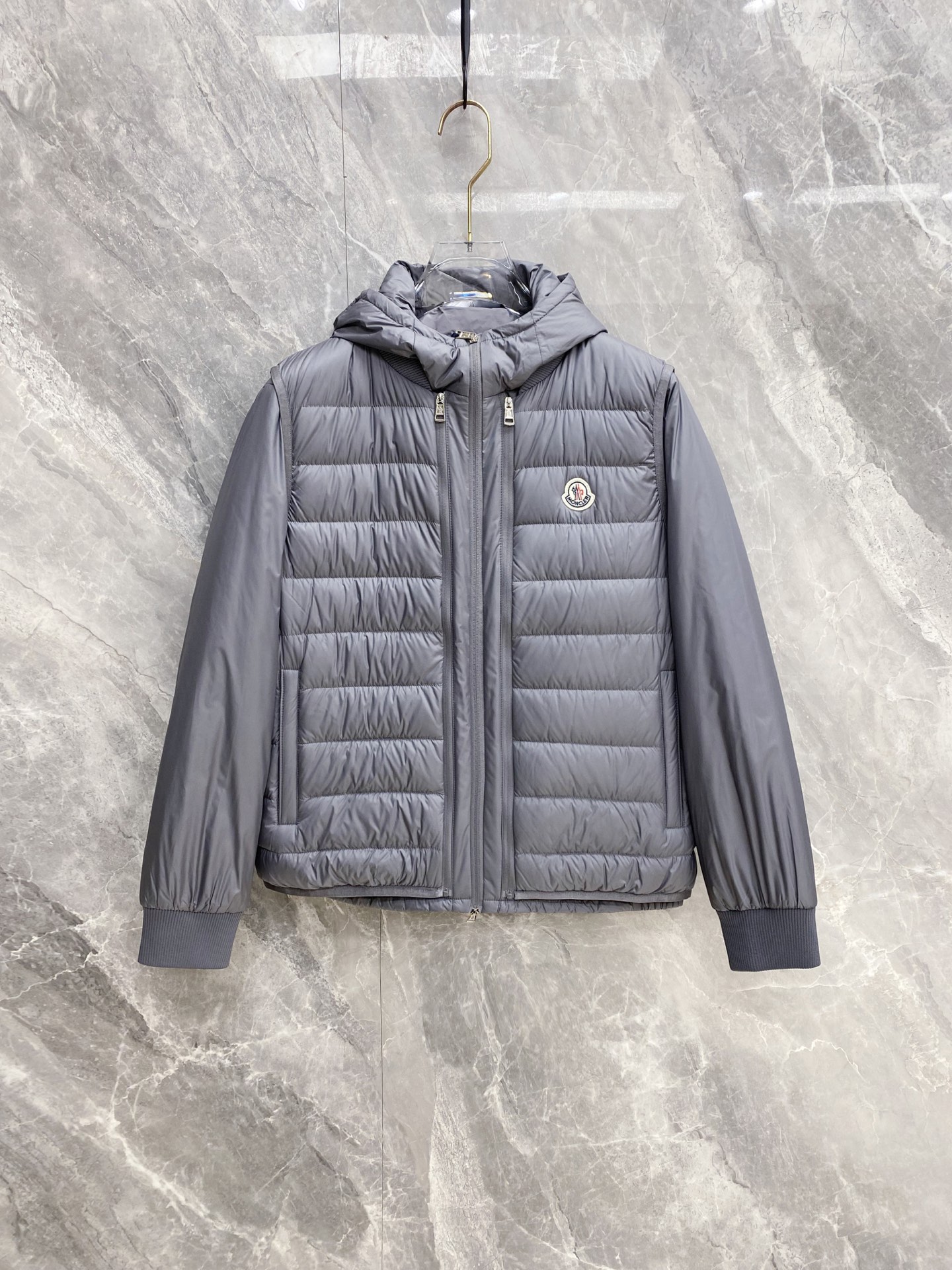 Moncler Vest Black Hooded M-l-54-48-56-50-52