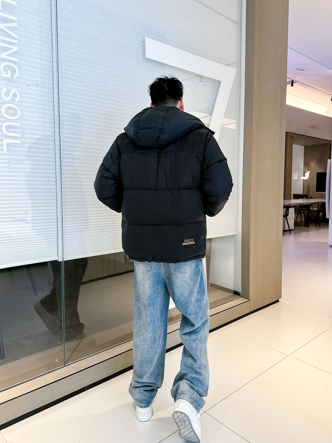 Gucci Down Jacket Goose Down Black S-m-l-xl