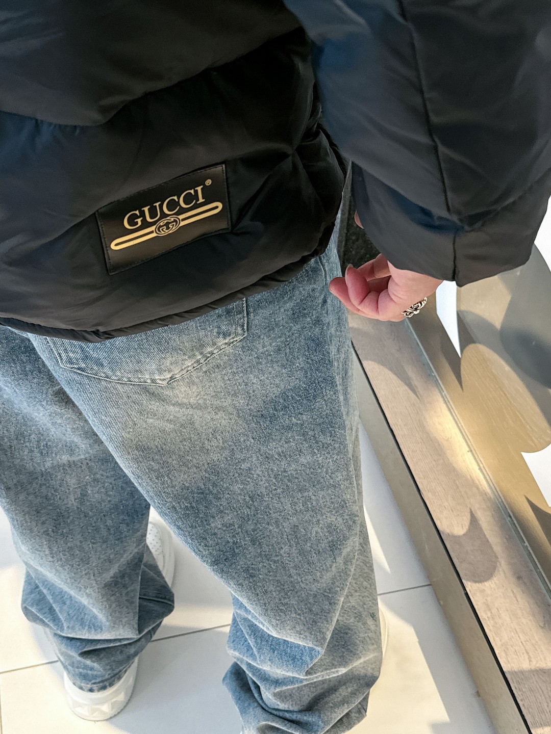 Gucci Down Jacket Goose Down Black S-m-l-xl