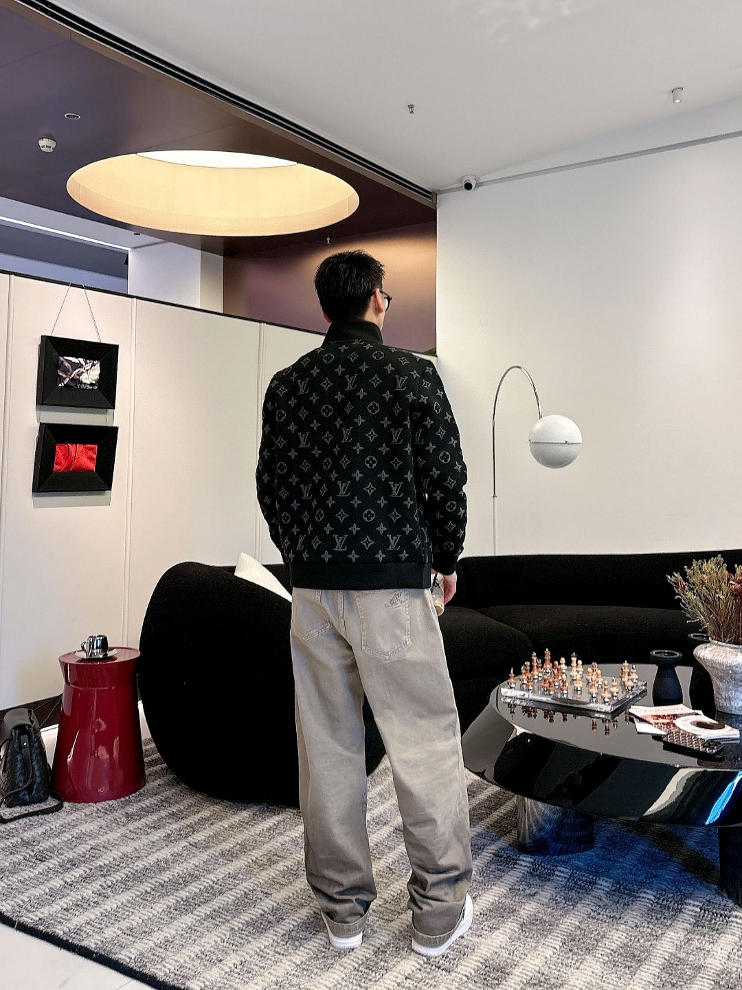 Louis Vuitton Couple Basic Clothing Black Couple Style S-m-l-xl