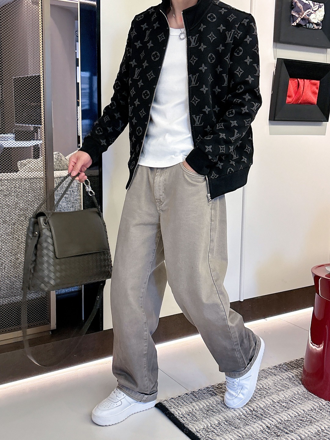 Louis Vuitton Couple Basic Clothing Black Couple Style S-m-l-xl