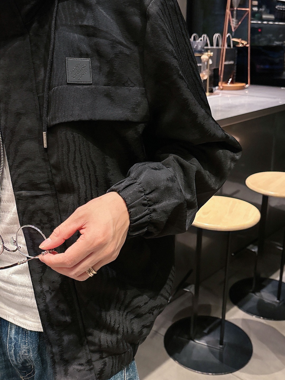 Louis Vuitton Male Jacket Black Couple Style S-m-l-xl