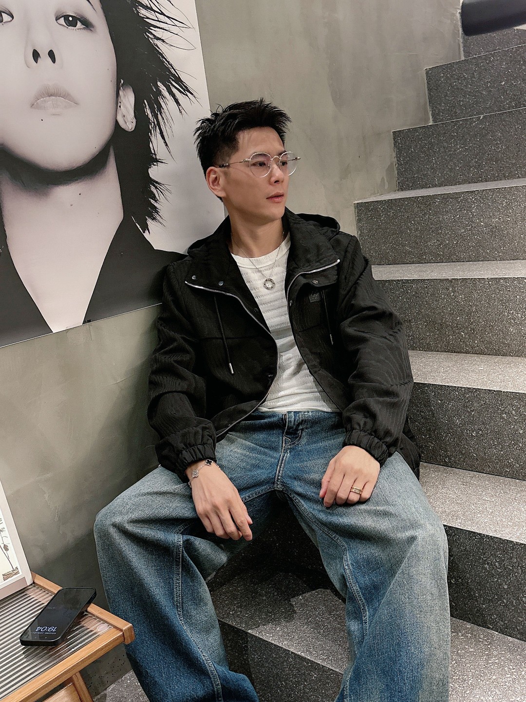 Louis Vuitton Male Jacket Black Couple Style S-m-l-xl