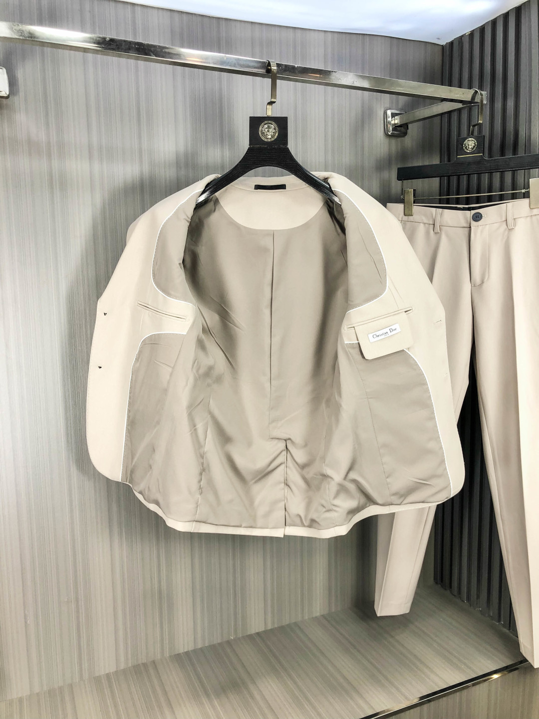 Dior Male Basic Clothing Cotton Gray Slim Fit L-175130