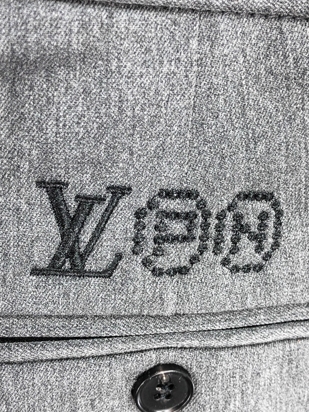 Louis Vuitton Male Basic Clothing Cotton Gray Slim Fit L-175130