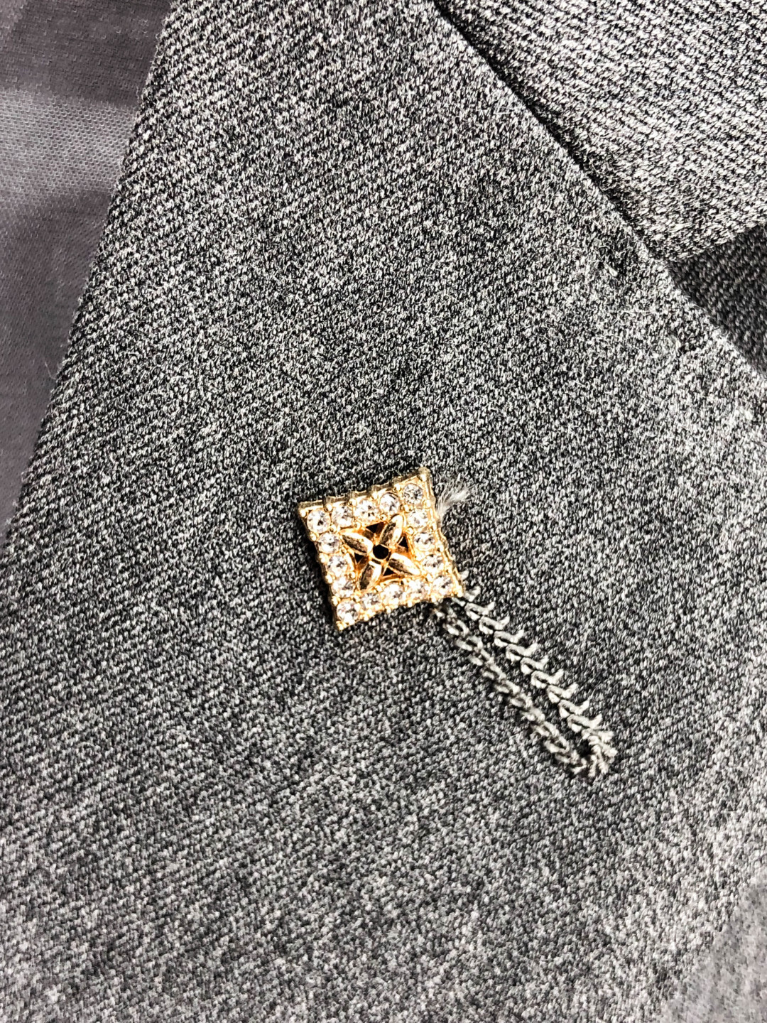 Louis Vuitton Male Basic Clothing Cotton Gray Slim Fit L-175130