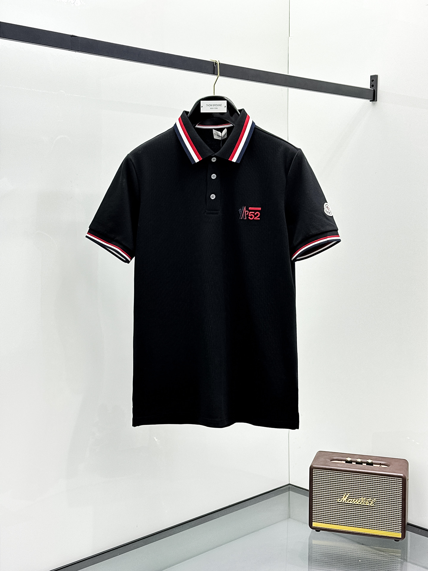 Moncler Male Basic Clothing Cotton Black S-m-l-xl-xxl