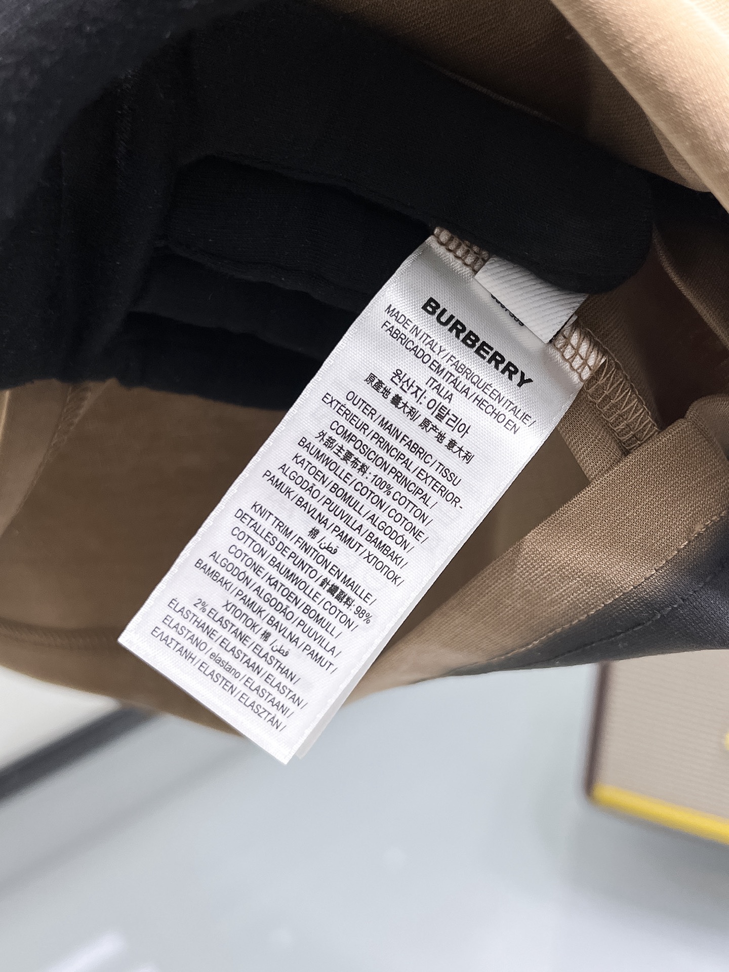 Burberry Basic Clothing Cotton Black S-m-l-xl